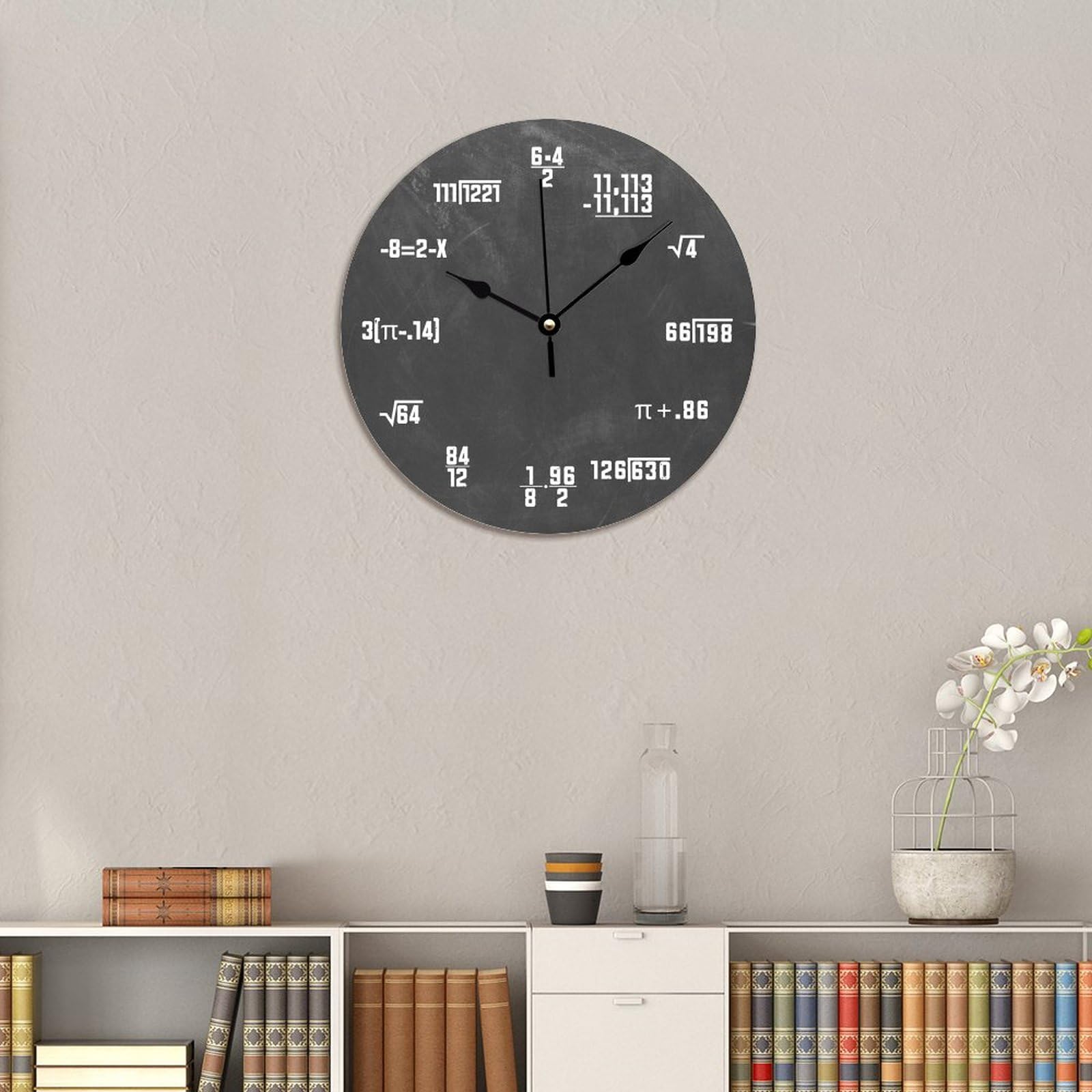 Amazon.com: ArogGeld Math Equations Clock Math Teacher Gift Grey
