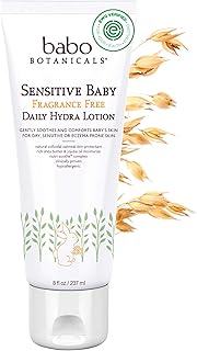 Babo Botanicals Sensitive Baby Fragrance-Free Daily Hydra Lotion - with Colloidal Oatmeal, Shea Butter & Jojoba Oil - EWG ...