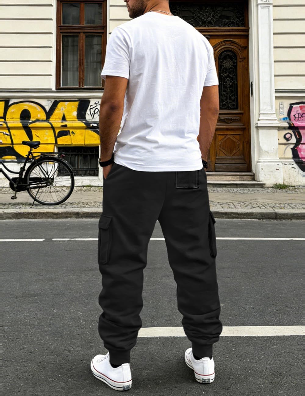 Men's Casual Sweatpants Pants Workout Joggers Stretch Sweat Pants Lounge Athletic Pants Drawstring Pants with Pockets - Image 5