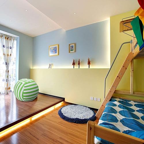 Miniatura 180 de WEKAPO - Puf con cremallera para guardar juguetes de peluche, hecho de lona de algodón de alta calidad, extragrande de 38 pulgadas, ideal para los