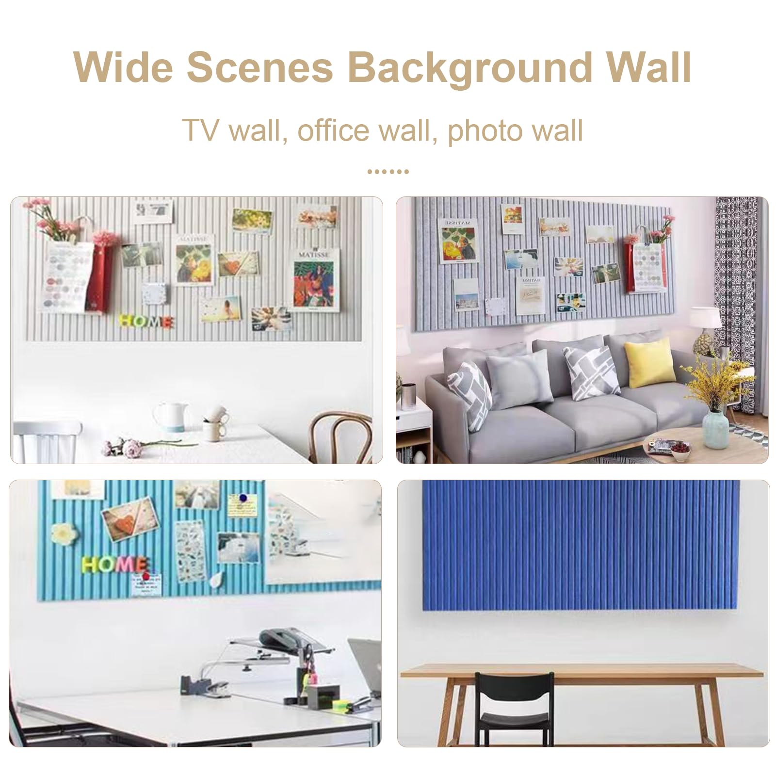 120x60cm Filz Pinnwand Selbstklebend - Große Korkwand Alternative Mit Runden Rändern