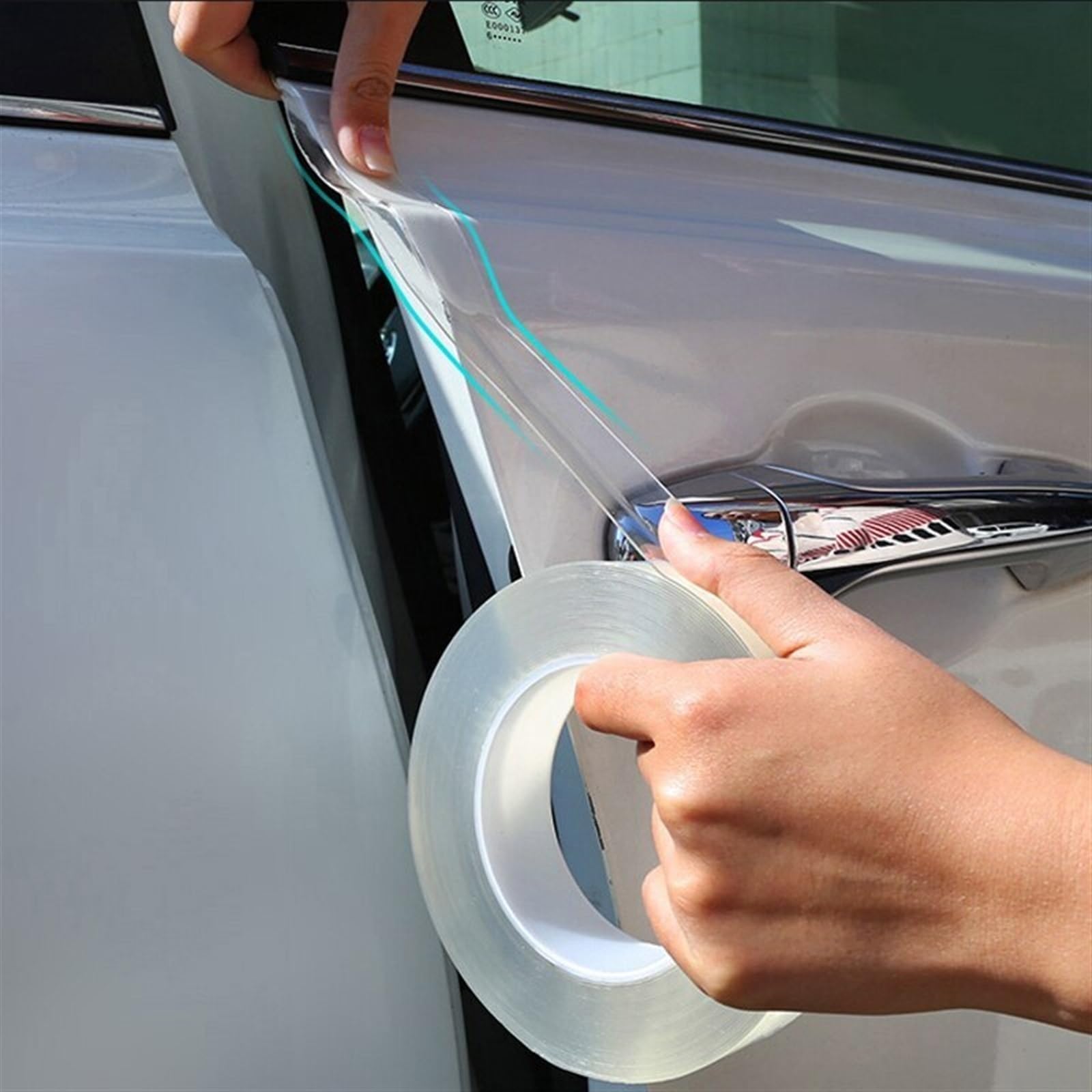 Striscia di protezione del bagagliaio Adesivi protettivi trasparenti per portiere auto antigraffio per pellicola protettiva per soglia del bagagliaio con nastro Per nano(70mmX3M)