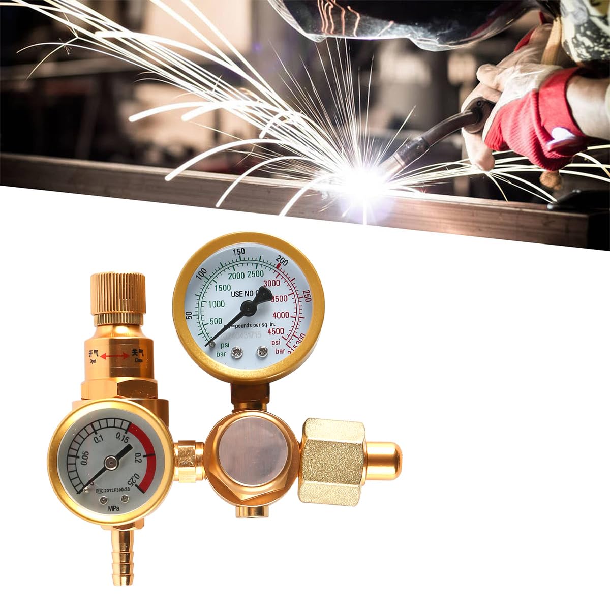 Medidor de argón, Reductor de presión, regulador de Gas para máquina de Soldadura, manómetro, Accesorios, Dispositivo Clave para la regulación de presión
