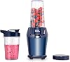 Morphy Richards Compact Personal Blender, 2 x Cups with Lids, Smoothie Maker, 3 Pre-settings, Dishwasher Safe, 1000w, Midnight Blue, 403060