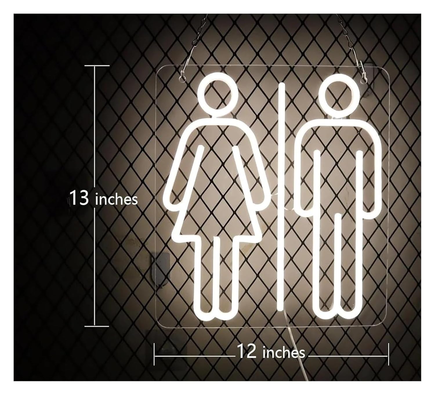 サインランプ トイレ ネオンライト バー パブ ホテル カフェショップ オフィス ショッピングモール WC 装飾用 33x30.5c