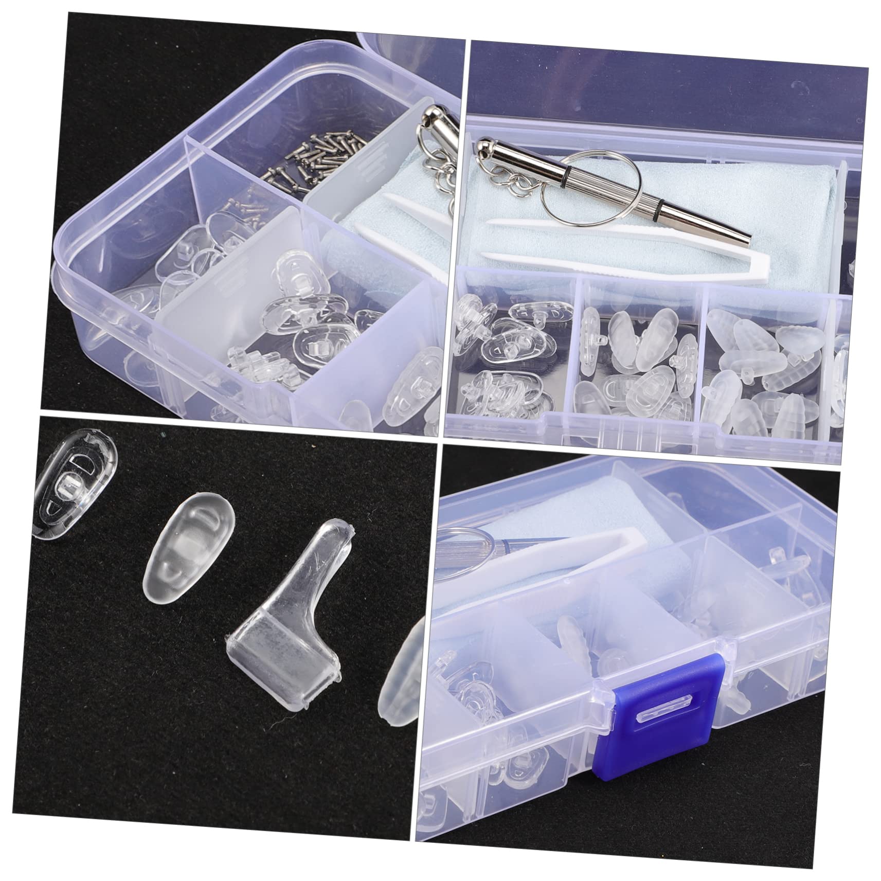 FRCOLOR 4 Cajas De Almohadillas Para Montura De Gafas Almohadilla Fina Para La Nariz Kit De Reparación De Gafas Soporte Para La Nariz Para Gafas Suministros Para Gafas Almohadilla