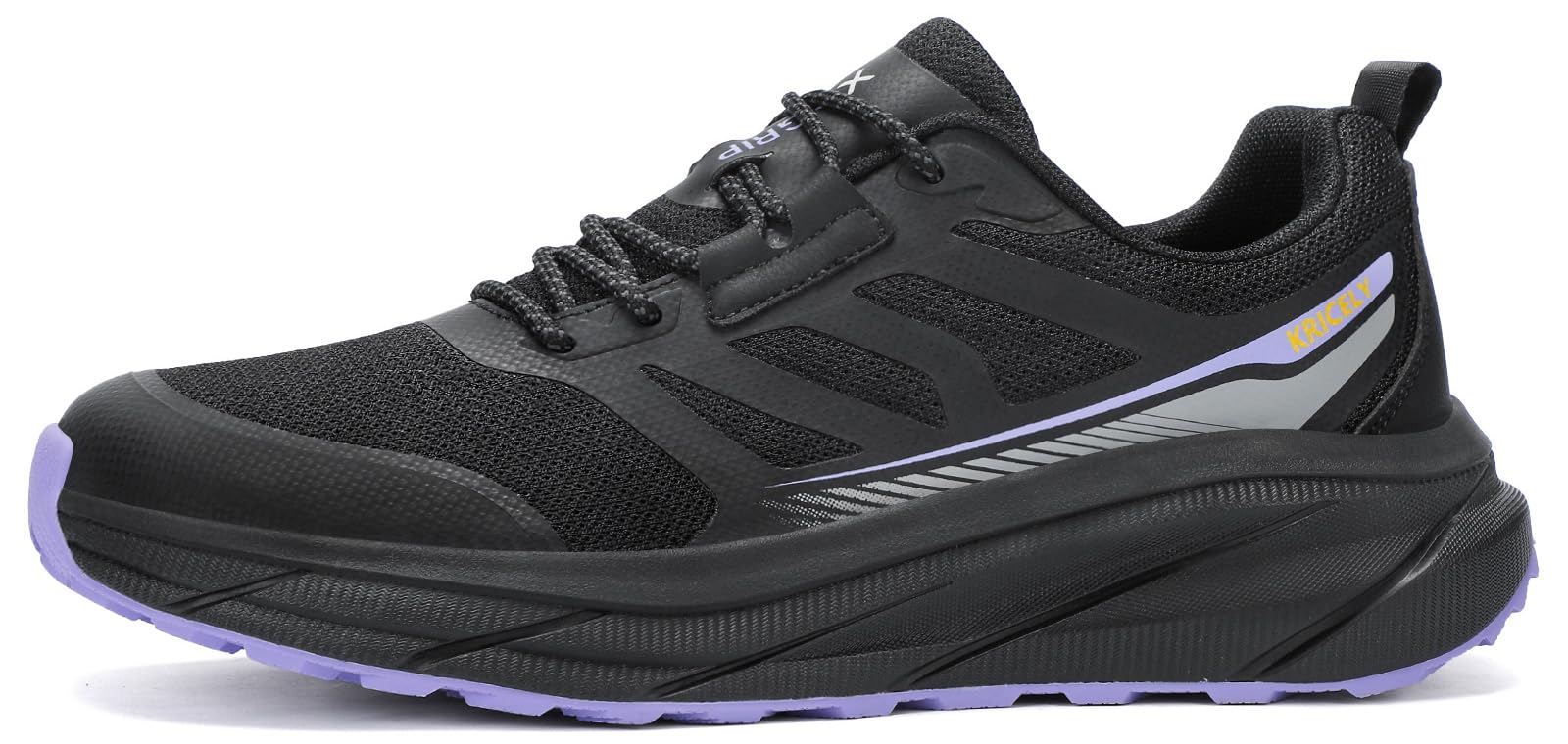 Kricely Zapatillas Trail Running Hombre de Ancho Extra Calzado de Correr en Montaña Antideslizantes Zapatillas de Trekking Ligeras Zapatos Deportivo de Exterior