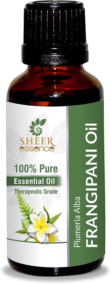 Frangipani Oil -Plumeria Alba- Essential Oil 100% Pure Natural Undiluted Uncut Therapeutic Grade Oil 0.16 Fl.Oz To 33.81 Fl.Oz By Sheer Essence FRANGIPANI OIL 30ML 1.01 Fl.OZ