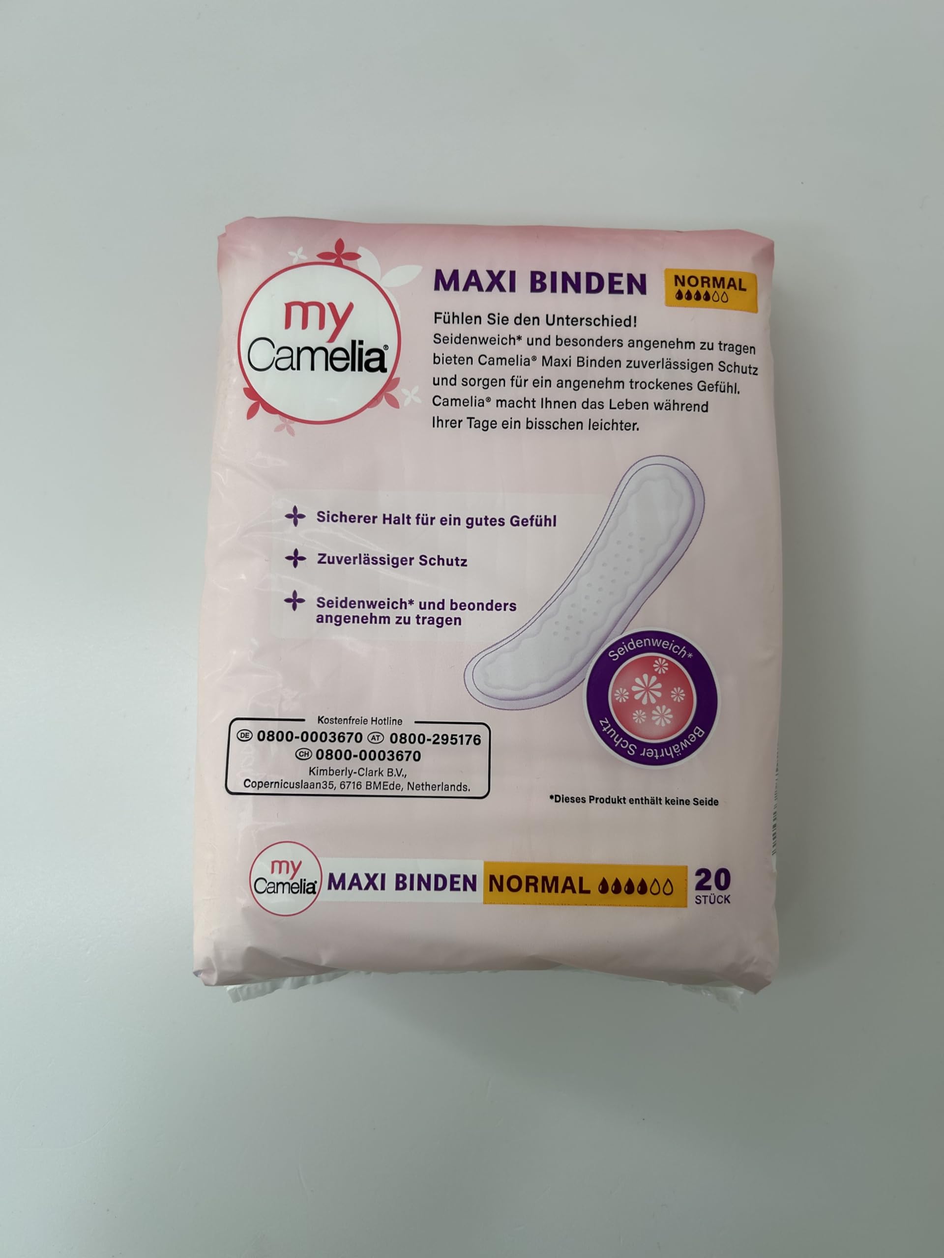 1 x Camelia Maxi Binden NORMAL-Set 120 Stück(6 x 20) inkontinenzeinlagen für Damen Monatspackung