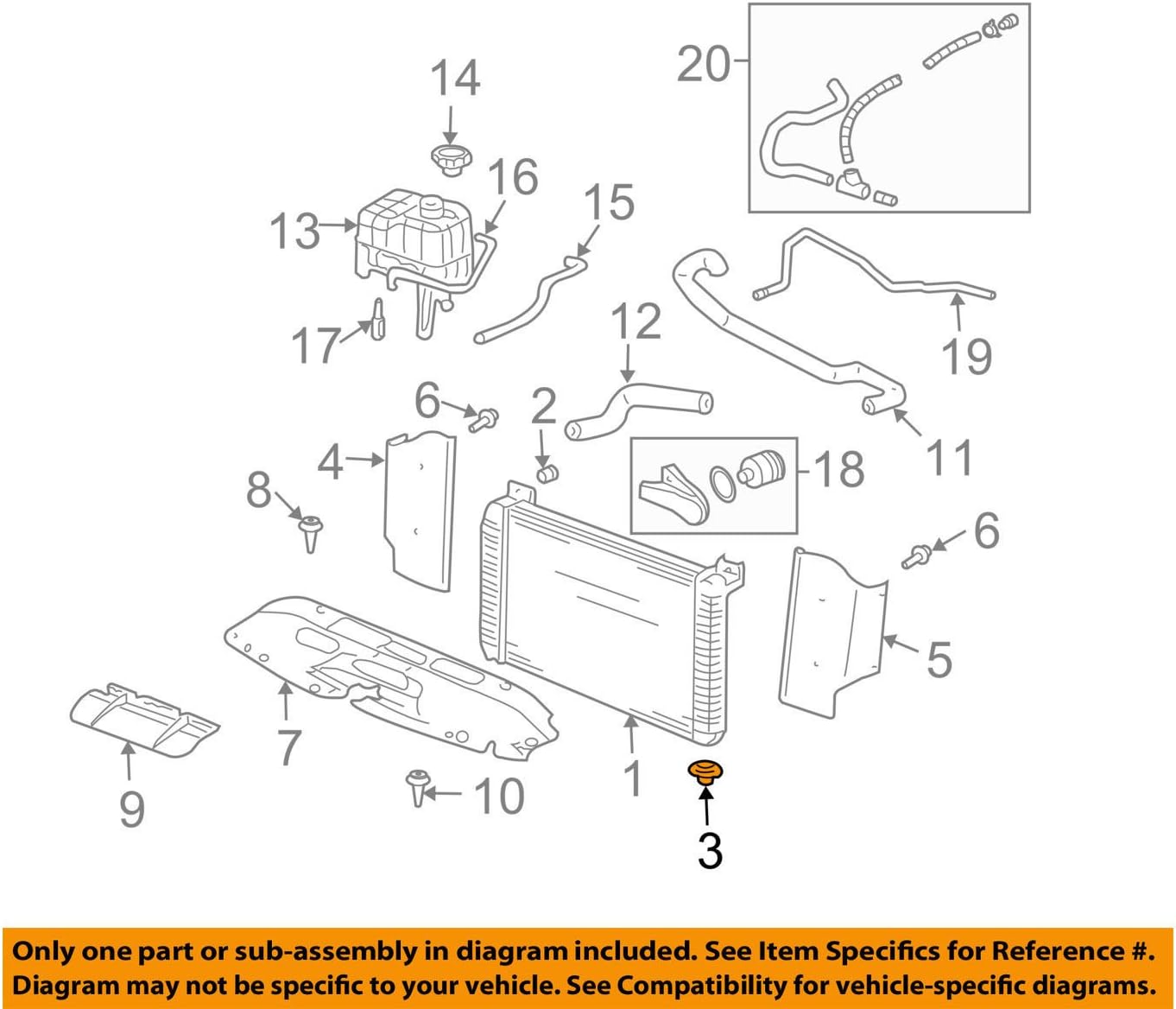 GM OEM-Radiator Lower Insulator 89019121