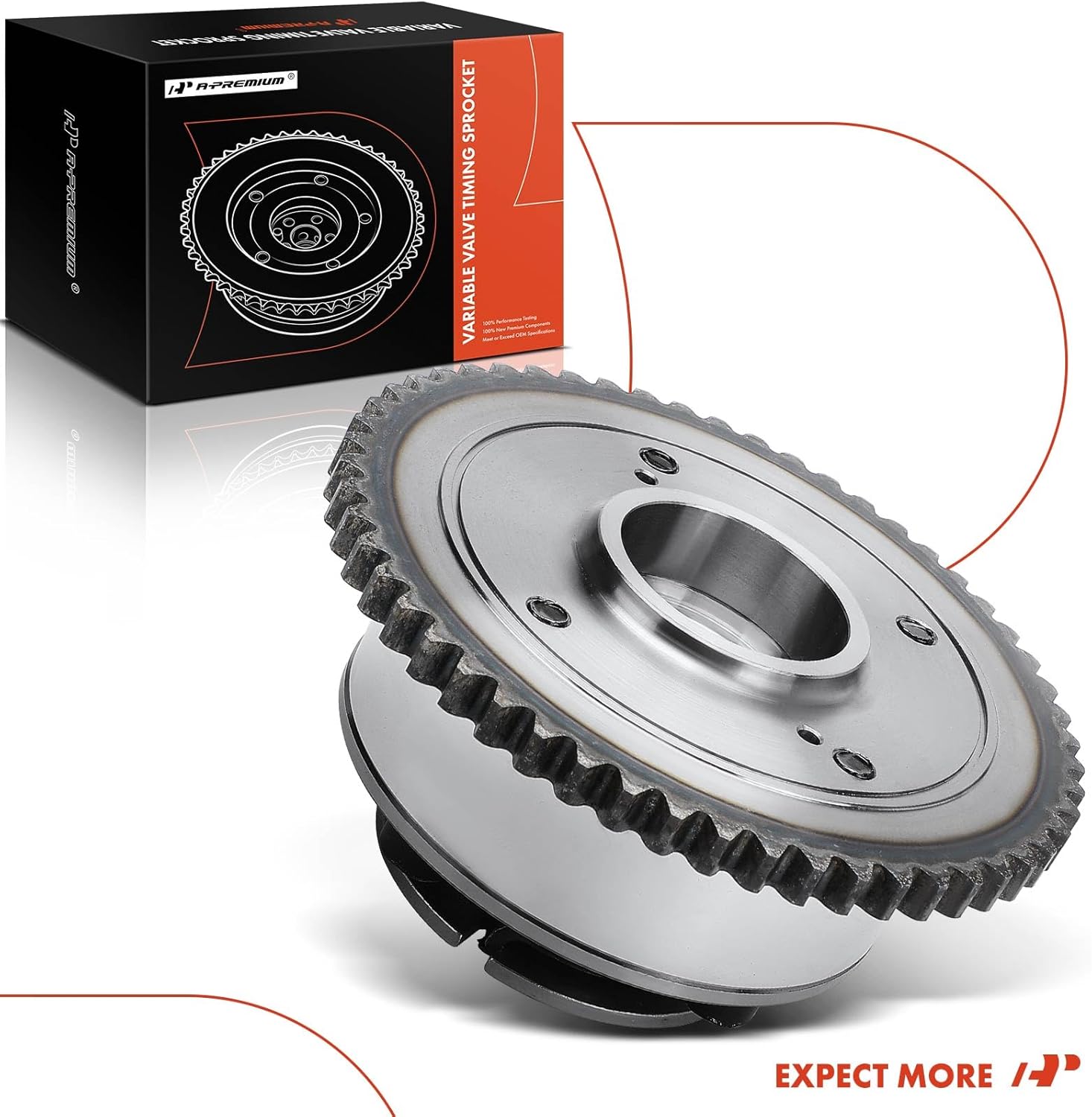 A-Premium Exhaust Variable Valve Timing (VVT) Sprocket Gear Camshaft Adjuster Compatible with Hyundai Elantra 2014-2020, Veloster 2019-2021, Kona 2018-2021 & Kia Soul 2020-2023, Forte, Forte5, Seltos