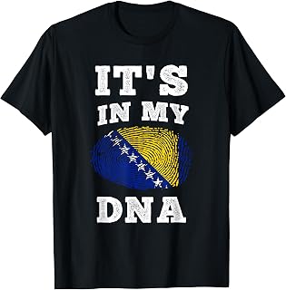 Its In My DNA Bosnia Herzegovina Flag Bosnian T-Shirt