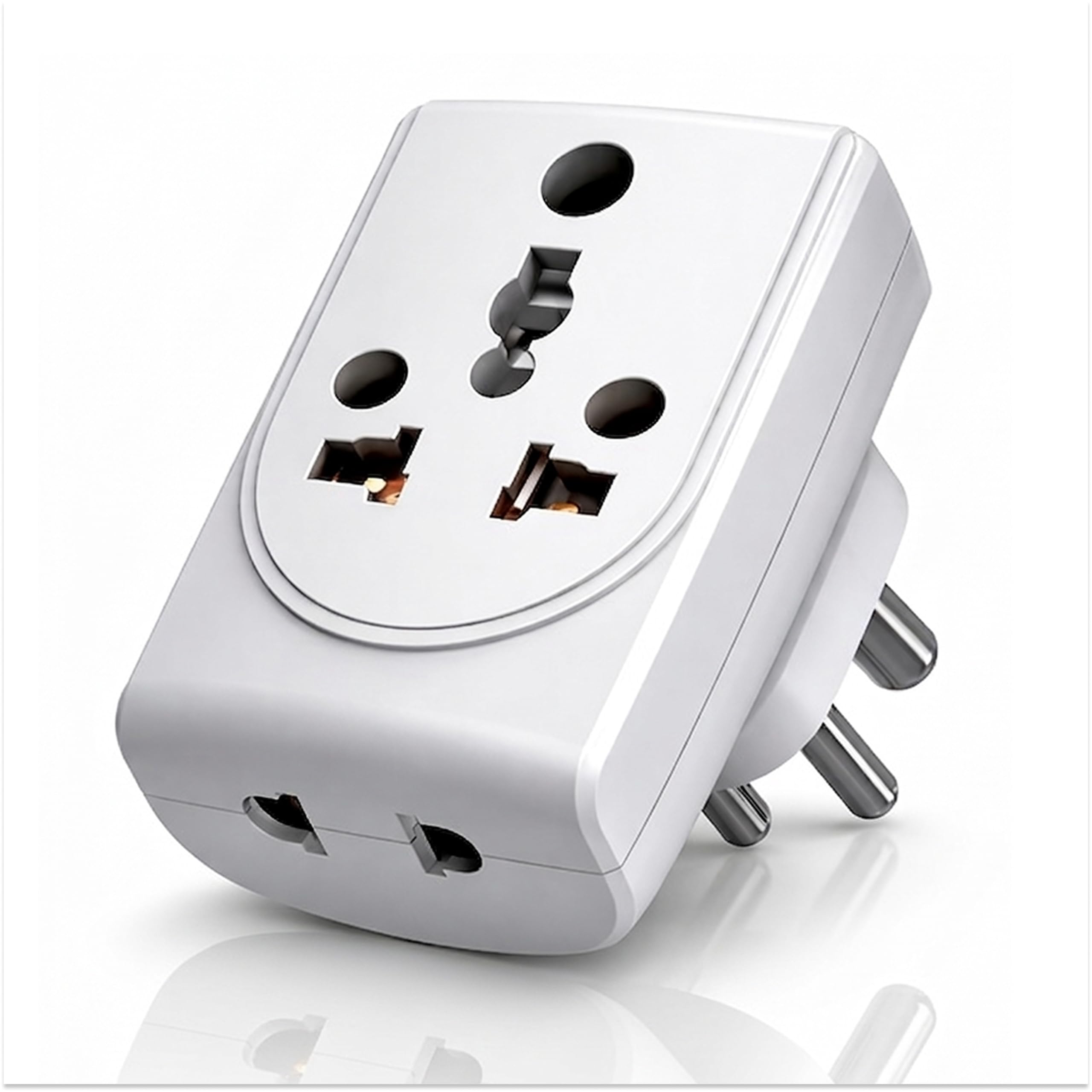 6A to 16A Converter Plug with LED Indicator, Universal 3 Pin Socket Adapter for Geyser, AC, Refrigerator, Microwave & Heavy Home Appliances, 16A Power Plug, International Socket (Pack of 1)-image-44