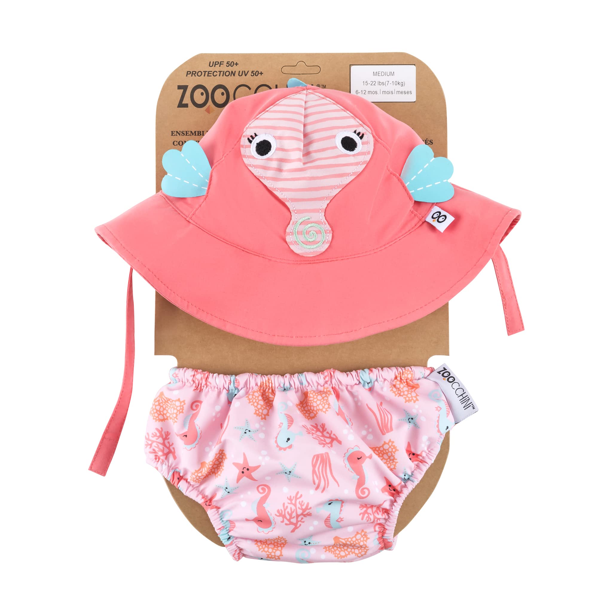 Zoocchini Caballito de Mar Bañador Bebé-Niñas (Pack de 1)