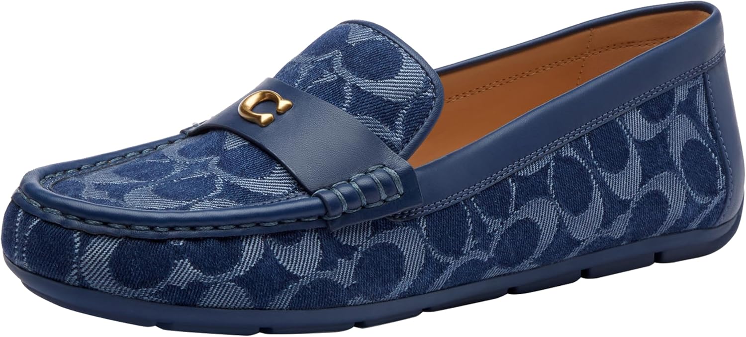 Coach Womens Sculpted C Driver in Signature Denim