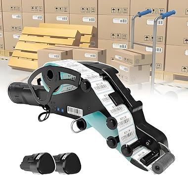 Manual Label Applicator for Flat & Round Bottles, Portable Handheld Barcode Sticker Machine for Retail, Warehouse 40mm