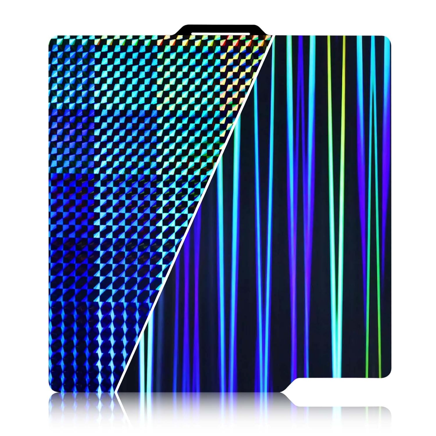 IdeaFormer Textured H1H Build Plate for Bambu Lab X1 X1C X1E P1P P1S A1, Rainbow Steak+Phantom H1H Spring Steel Plate Flexible Sheet 257x257mm for Bambu Labs 3D Printers