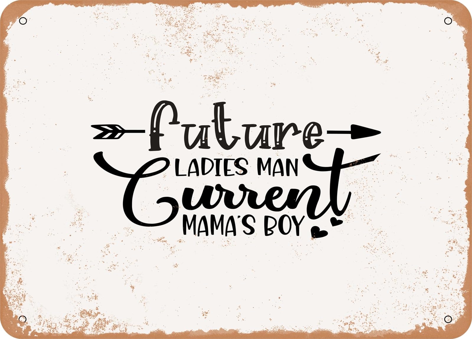 Metal Sign - Future Ladies Man Current Mamas Boy - Vintage Rusty Look Sign home decor