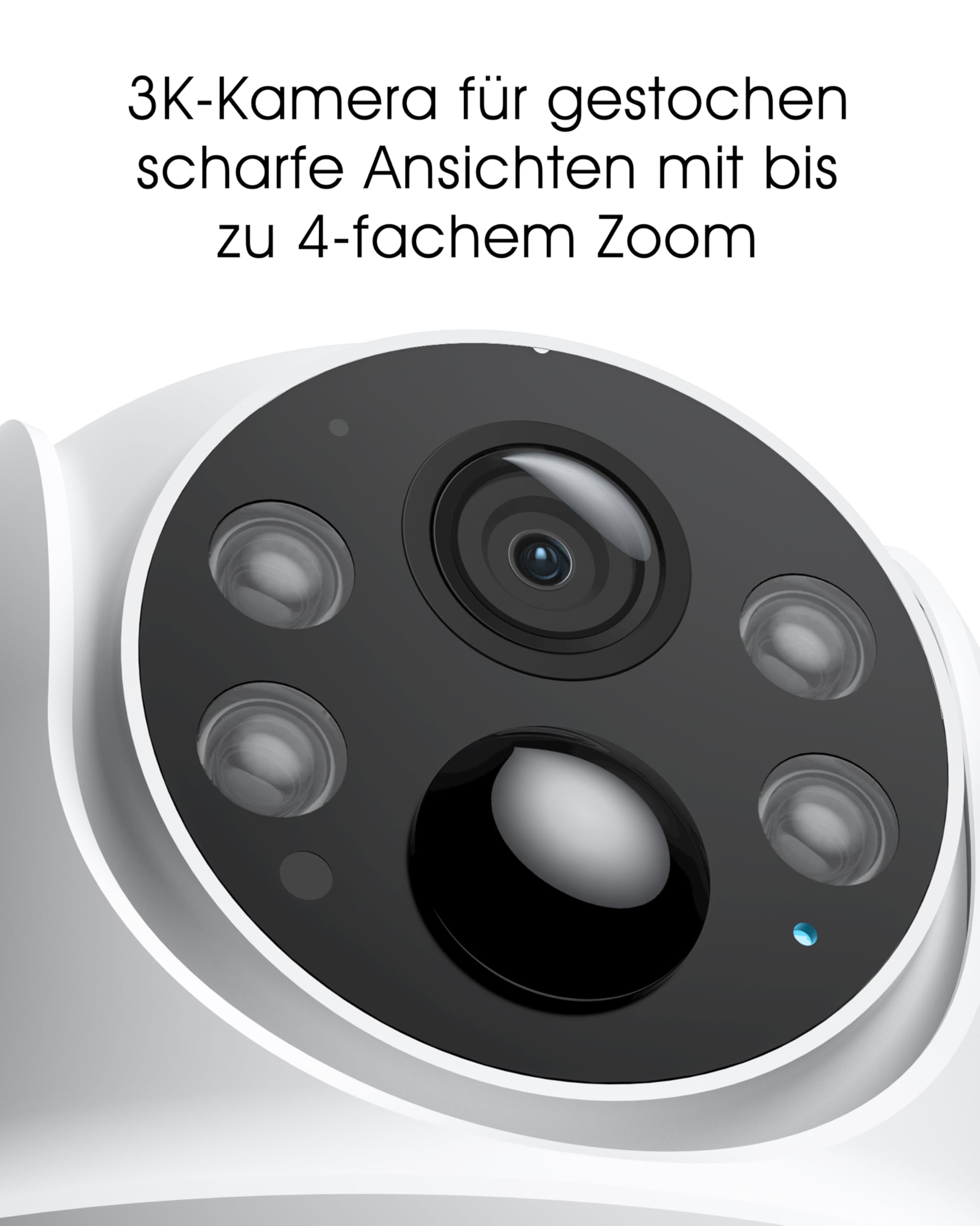 ANRAN 3K Überwachungskamera Aussen WiFi,5MP Ultra HD 360° PTZ Solar Überwachungskamera,Farbnachtsicht,Zwei-Wege-Audio,PIR Bewegungserkennung,Intelligenter Alarm,IP66 Wasserdicht,Alexa Kompatibel