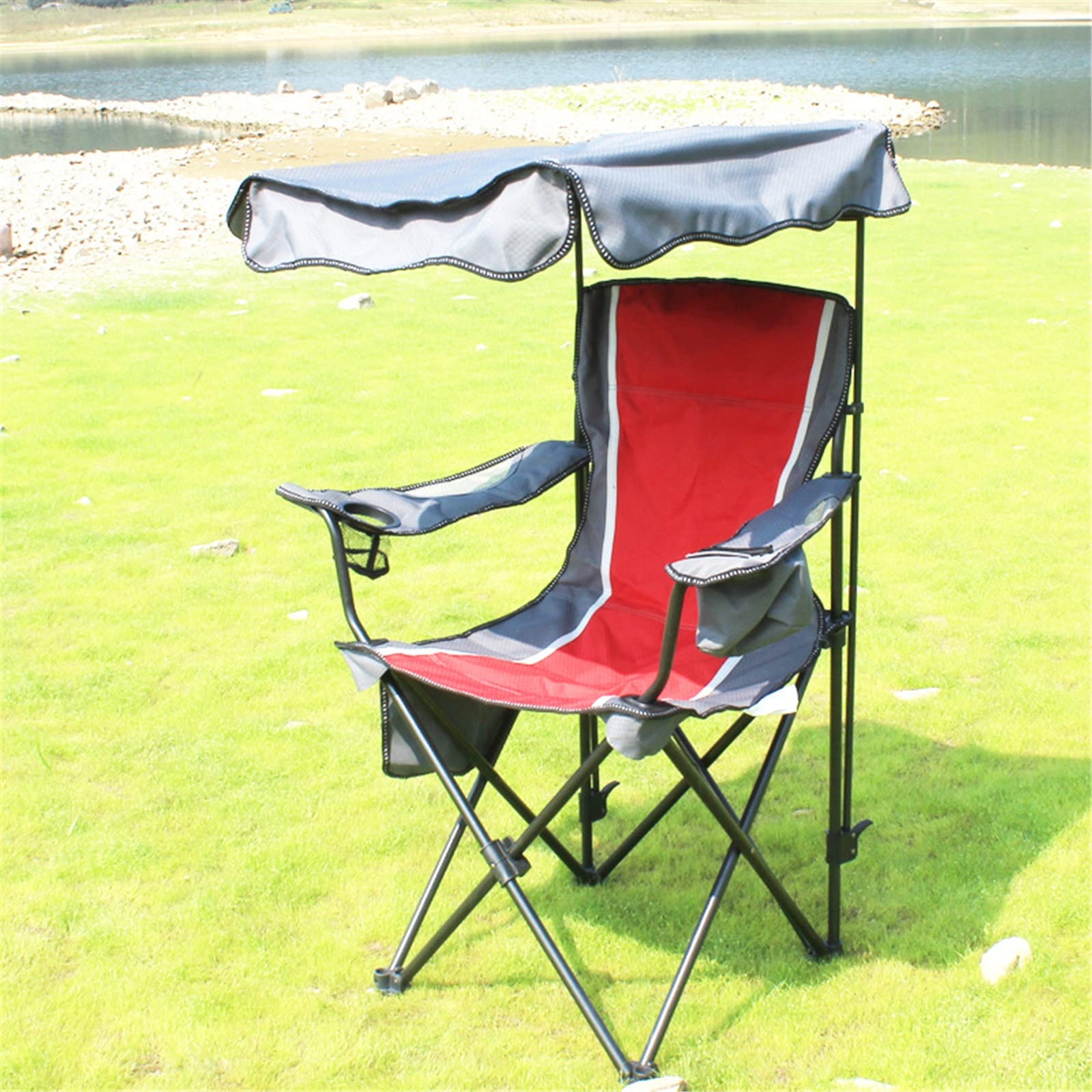 Amazon.co.jp: 折りたたみ椅子 日陰のキャノピーポータブルビーチ屋外