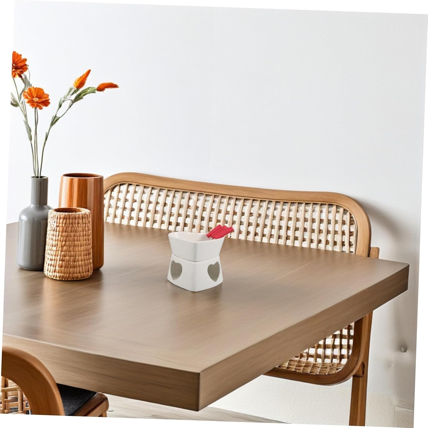 Cabilock Fondue Pot Ceramic Hot Serving Pot Creative Hot Stove Dessert Fire Boiler Cheese Heating Furnace Modern Design