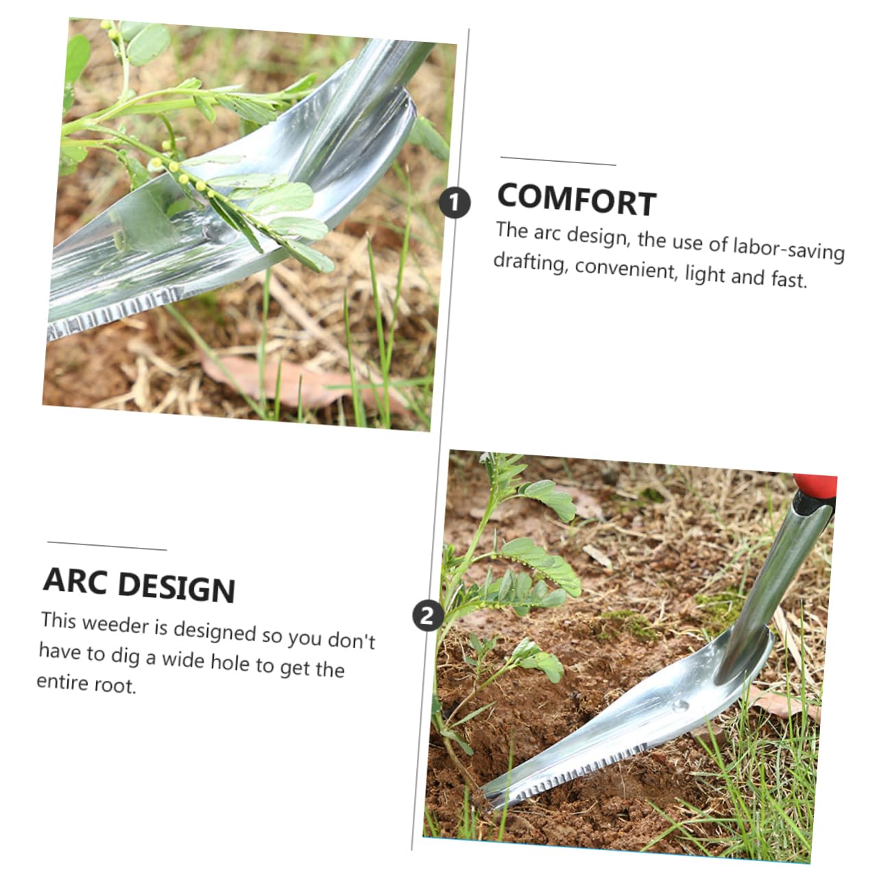 TOYANDONA Manual Weeder da Giardino in Ferro Rosso per Diserbo Manuale