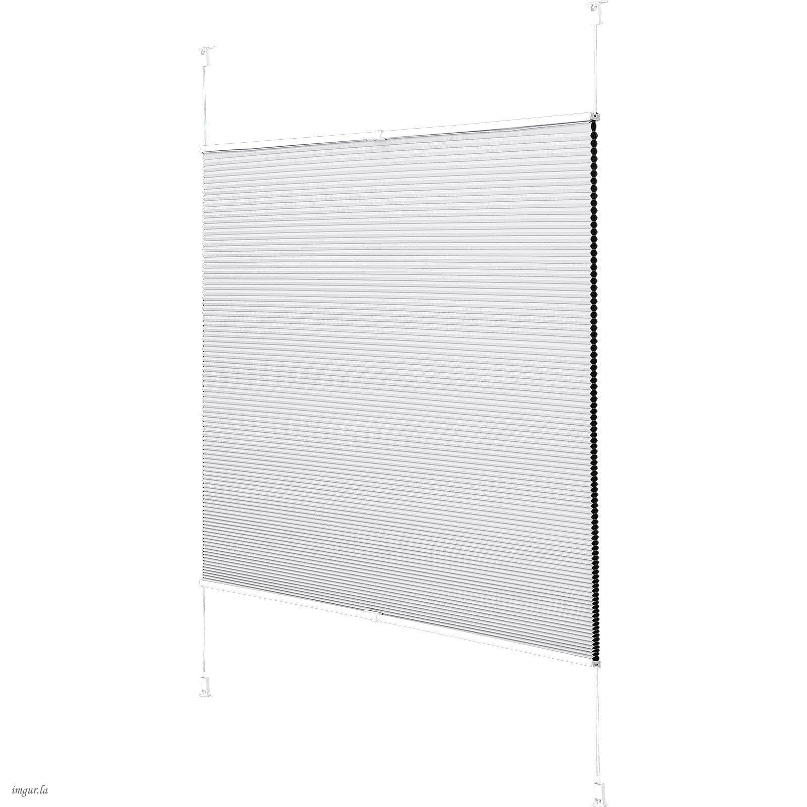 Joydeco Wabenplissee ohne Bohren Verdunklung Thermo Klemmfix Zweifarbig Grau B45 x H100 cm, Plisseerollo Sichtschutz Sonnenschutz & Schallschutz für Fenster & Tür