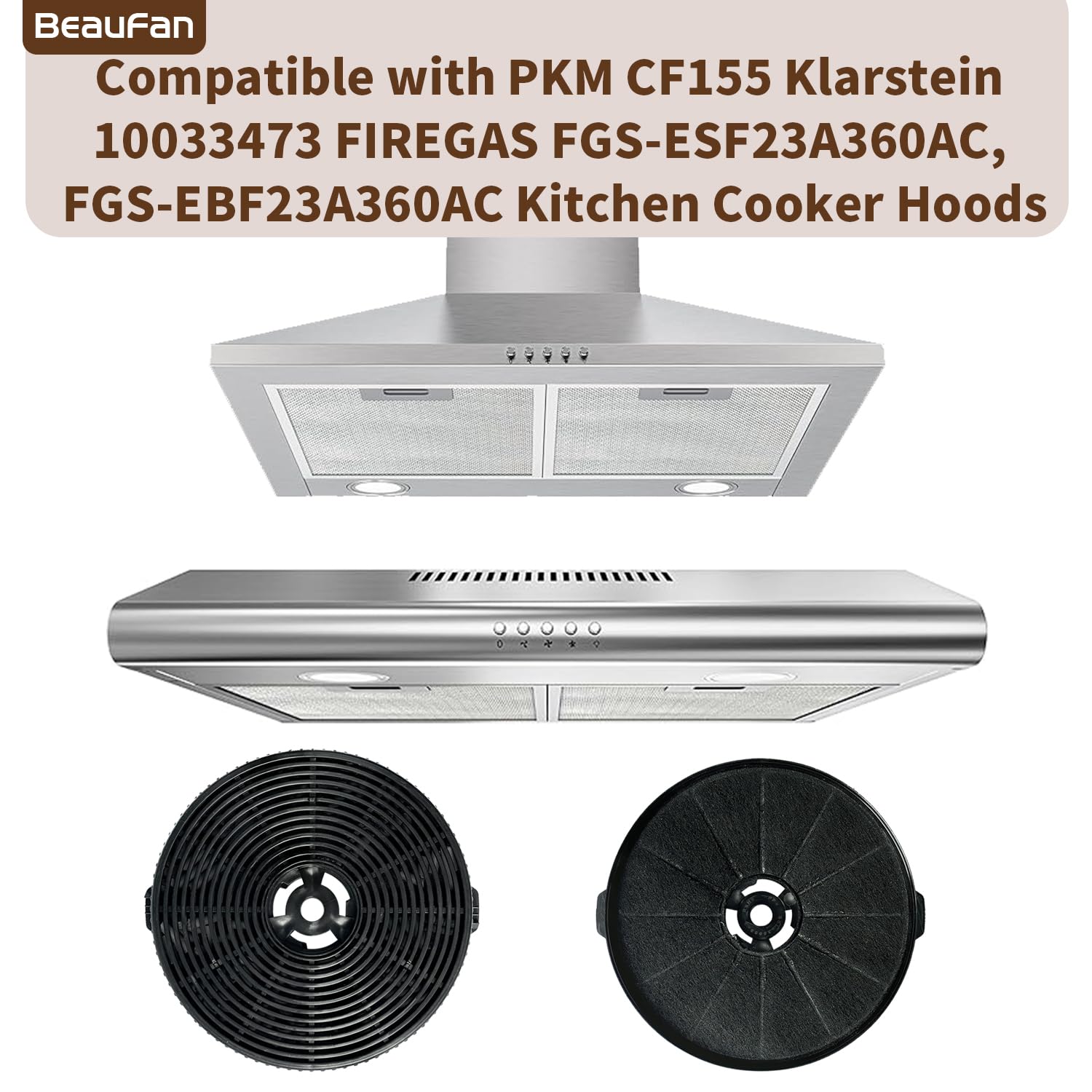 4x CC130 Aktivkohlefilter – Kompatibel Mit Firegas, Klarstein & Jandy Dunstabzugshauben