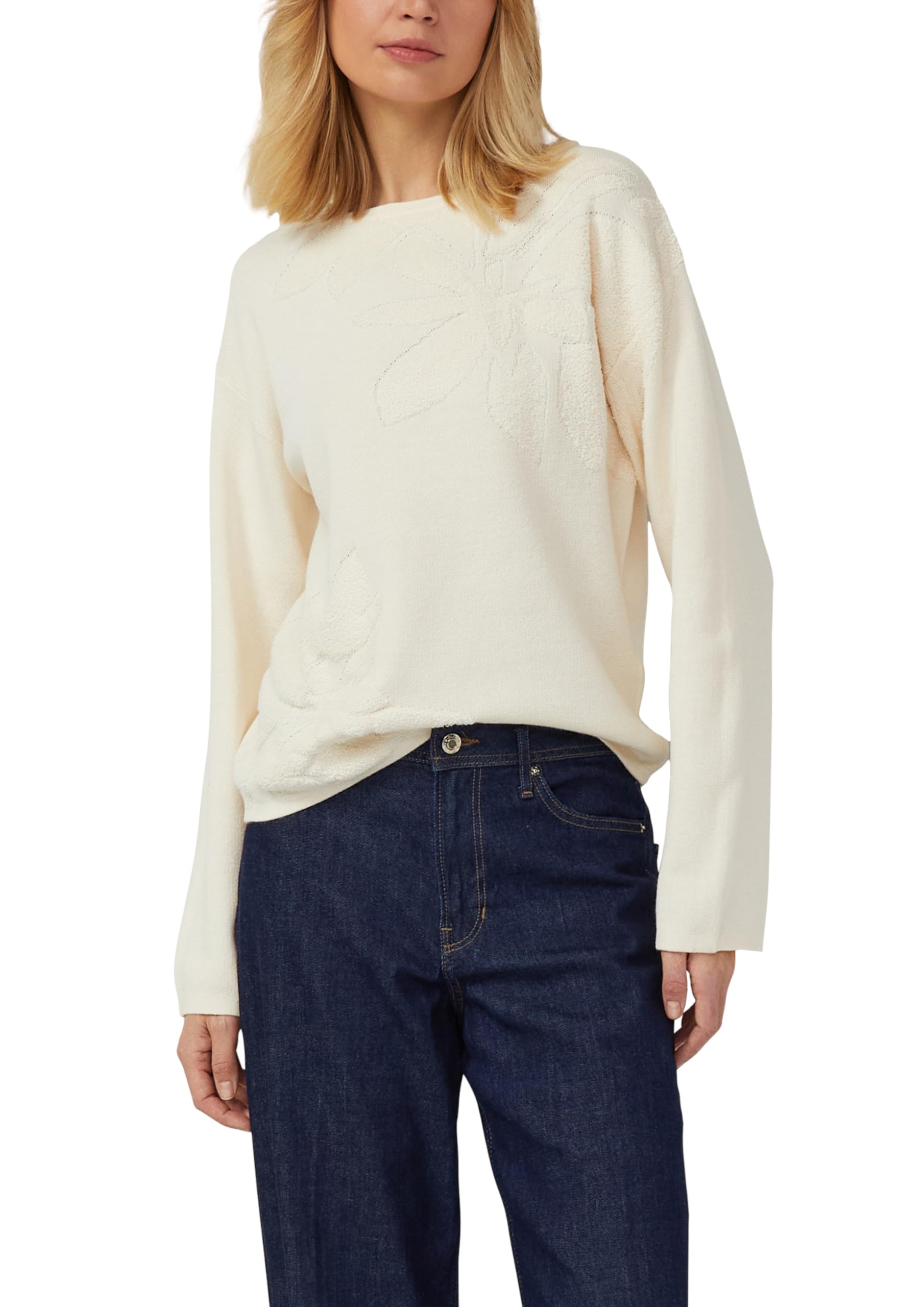 s.Oliver Pullover mit dekorativem Strickmuster