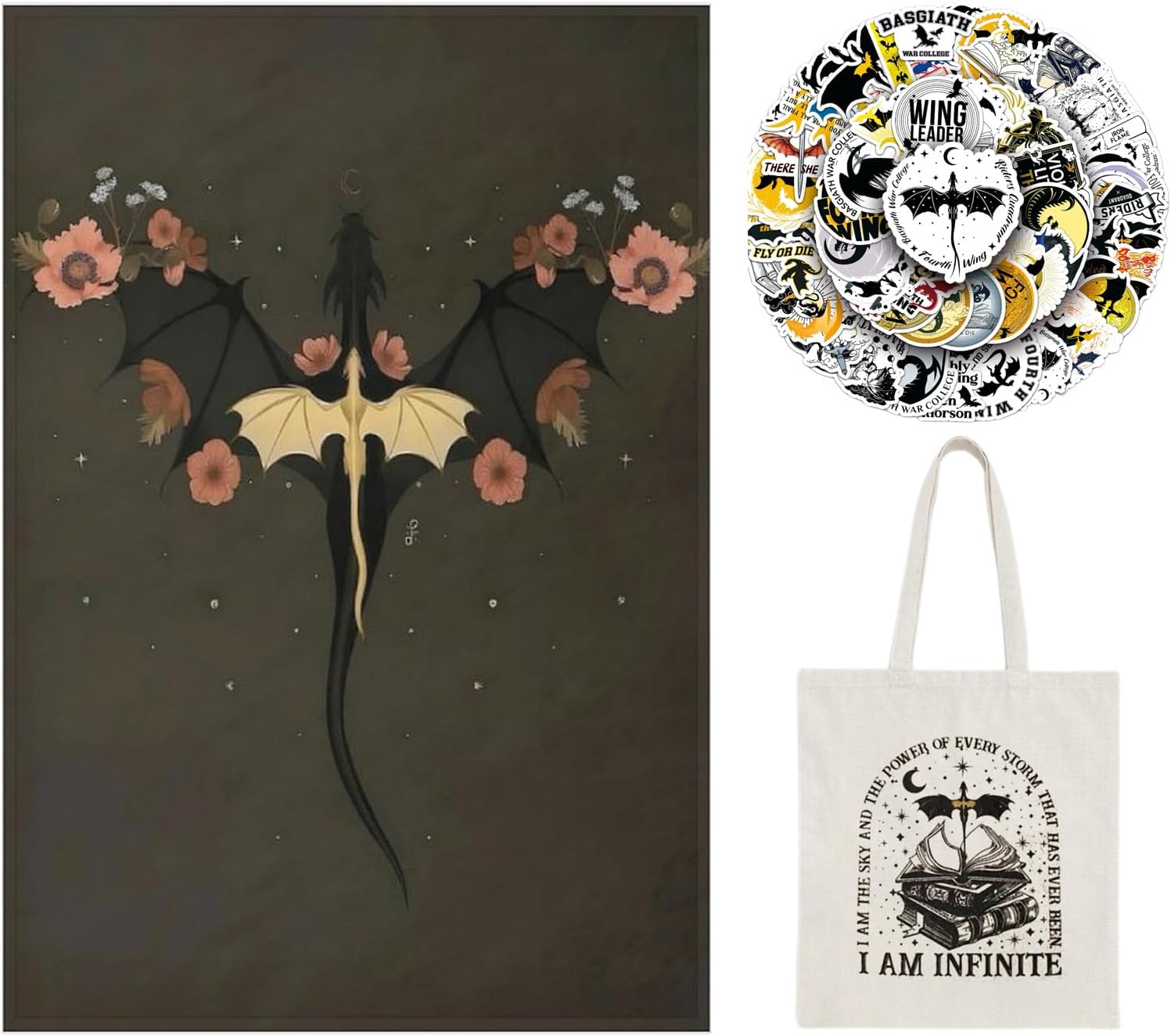 HXZY Fourth Dragon Wing Blanket Dragon Merch Gift for Teen Adult Kids Throw Blankets Book Lover Fashion Graphic Air Conditioner Blanket （give Away Canvas Bag +50pcs Stickers）