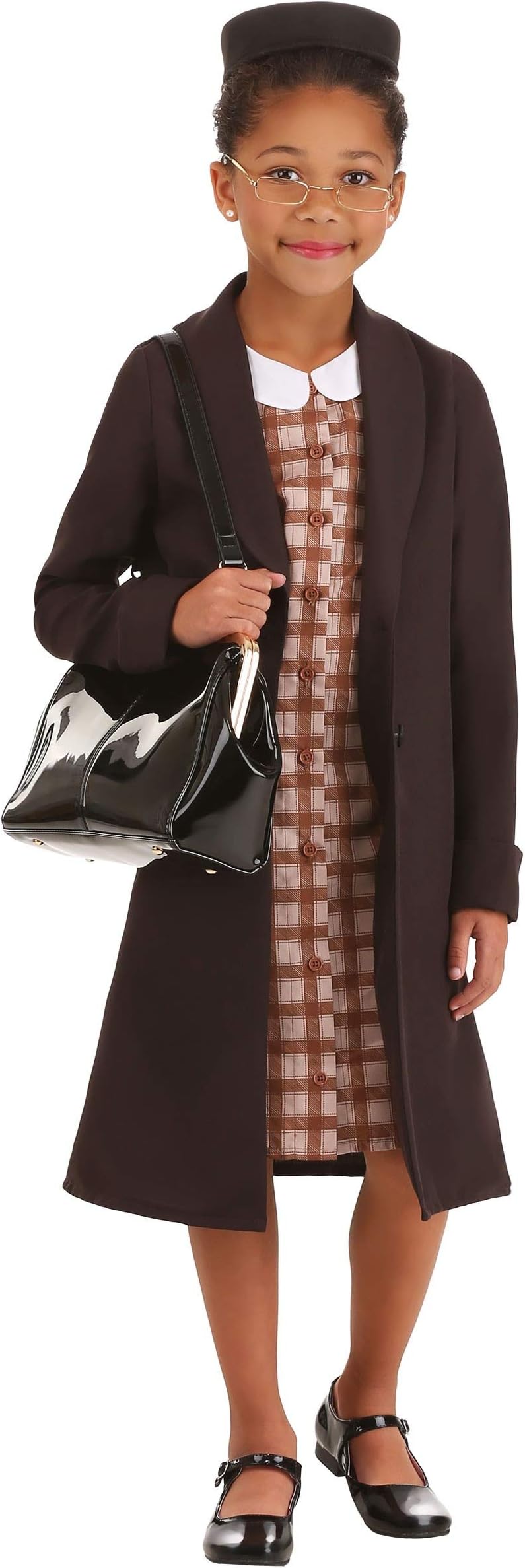 Kids Rosa Parks Costume for Girls, Historical Figure Halloween Costume, Civil Rights Era Activist Outfit