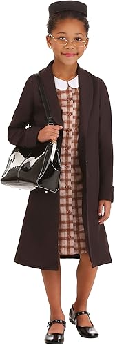 Miniatura 2 de Disfraz de Rosa Parks para niñas, disfraz de figura histórica femenina de Halloween, traje de activista de la era de los derechos civiles