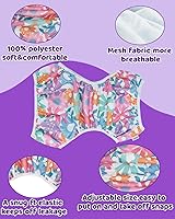 Vista 45 de Alva, Pañales de bebé para nadar, paquete de 2 unidades, talle único, reutilizable, lavable y ajustable de 0 a 36 meses. Tamaño de 10 a 40 lbs