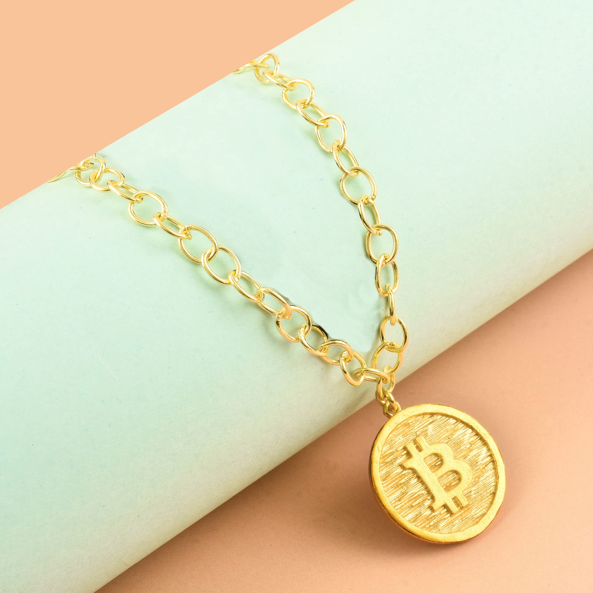 Handmadealpha Bitcoin Charm Pendant Necklace Accessories Personalized Crypto  Gift Necklace | Desertcart Seychelles
