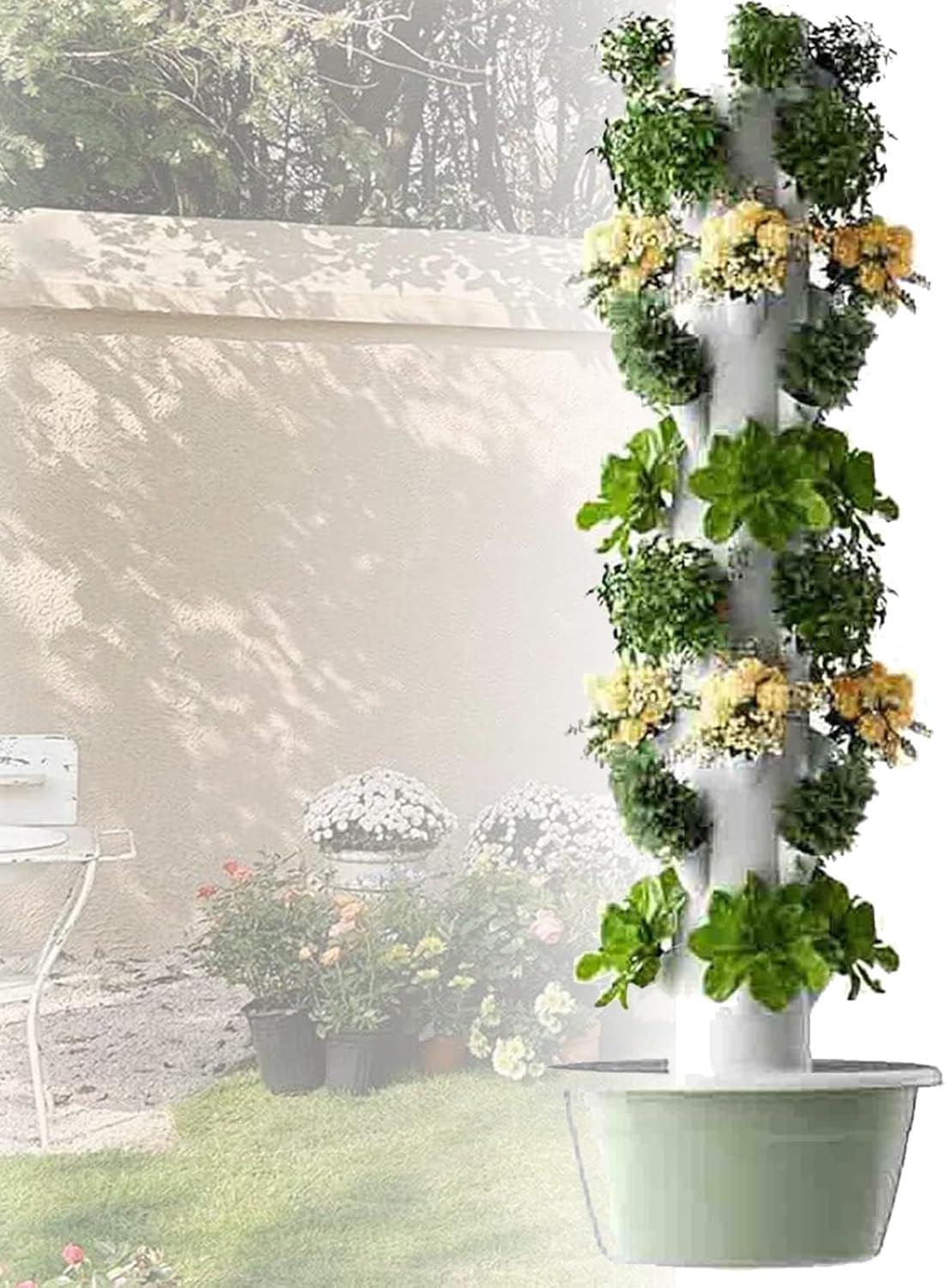 Tour hydroponique verticale automatique avec capsules pour herbes et fruits