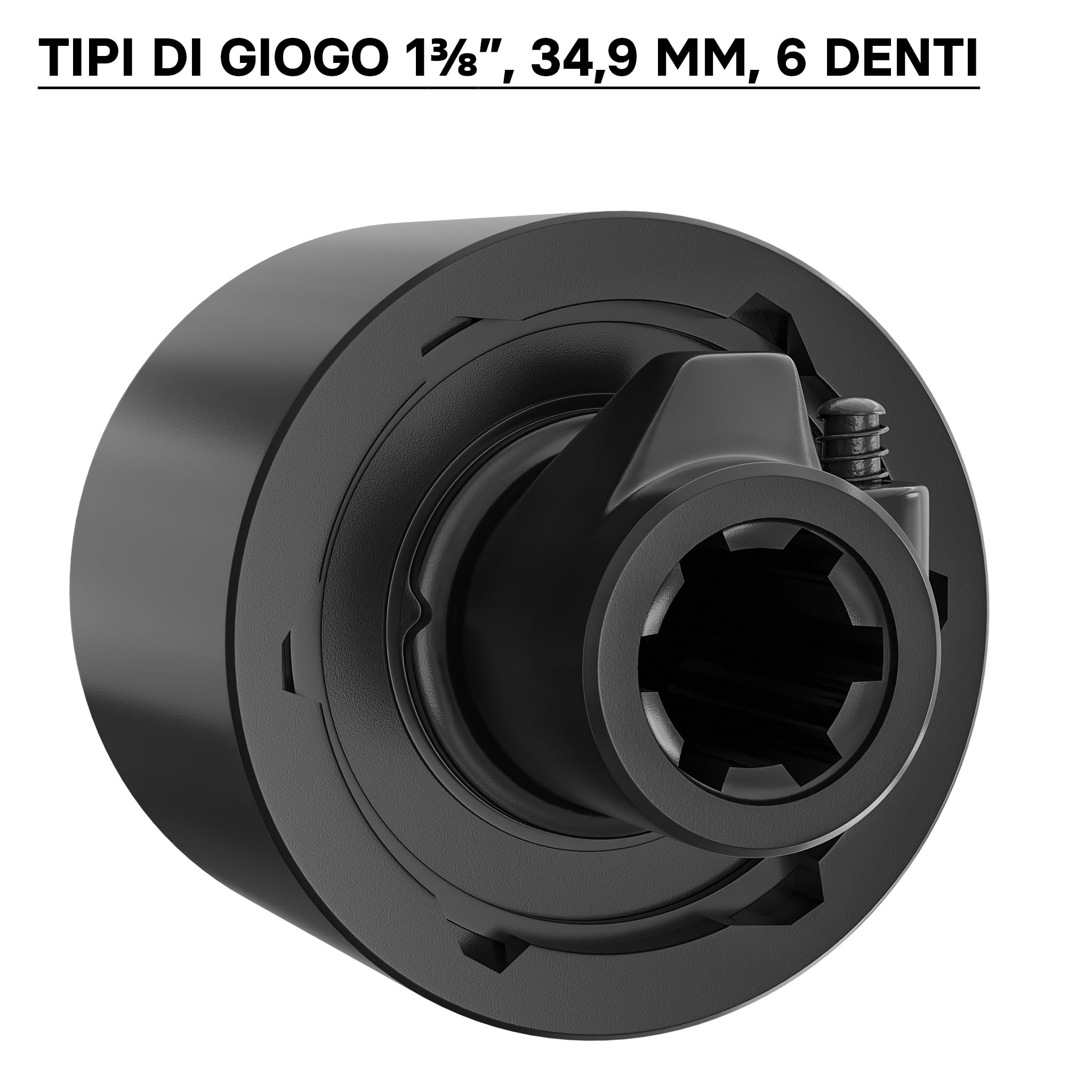 Wiltec Frizione di sovraccarico cardano 220mm Filetto Interno/Esterno 1 3/8" Albero scanalato 6D Max 3500Nm