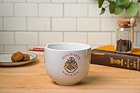 Vista 9 de Silver Buffalo Harry Potter Hogwarts Railways House Crest - Tazón de cerámica ramen con palillos, apto para microondas, 20 onzas