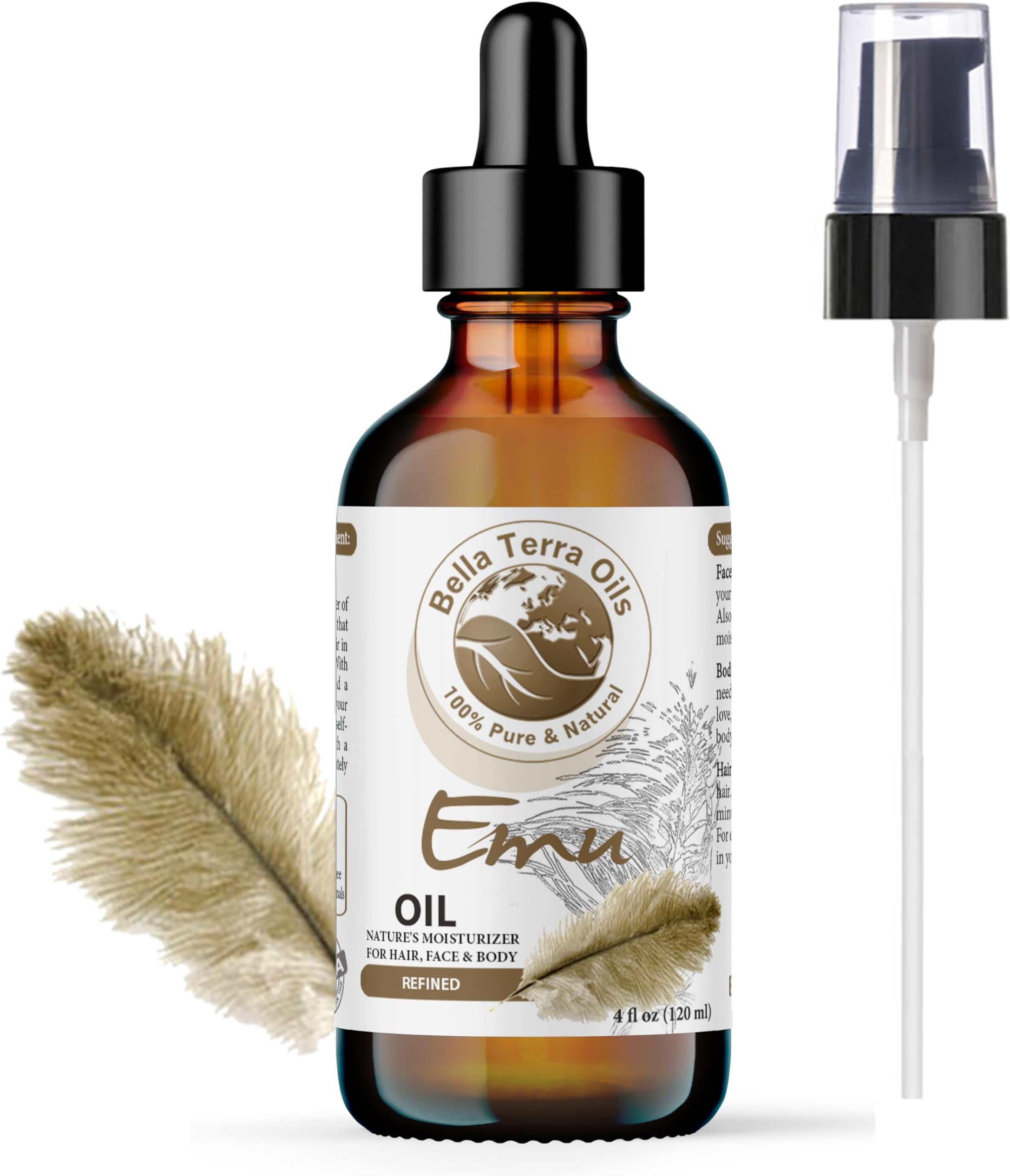 Emu Oil 4oz - The Ultimate Australian Emu Elixir, Packed with Essential Fatty Acids and Vitamins, Timeless Beauty's Secret Ingredient
