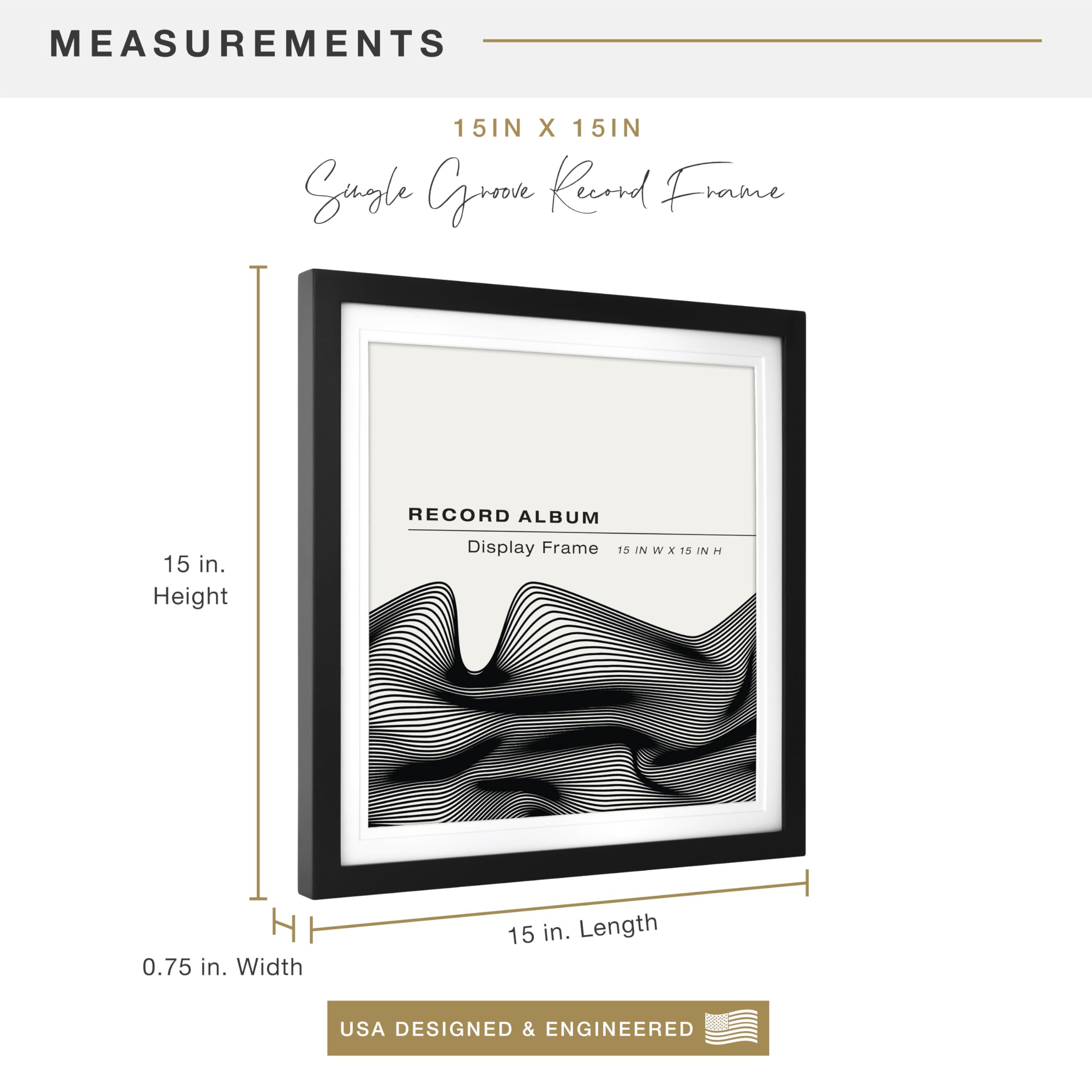 Amazon.com: MCS Single Matte Record Album Frame, 15x15 Record