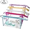 Qkurt 5 Packs Transparent Waterproof Cosmetic Bag with Zipper, Portable PVC Clear Cosmetic Makeup Bag Pouch for Vacation, Travel, Bathroom | Fashion Practical Transparent Bags