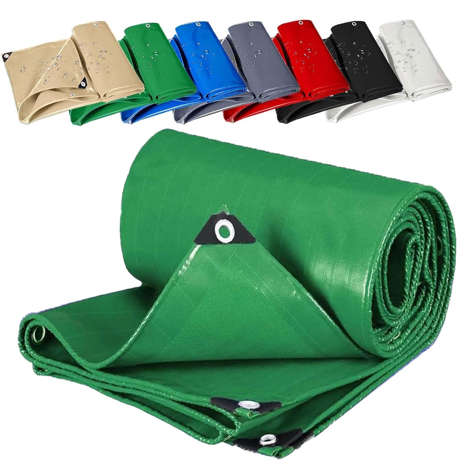 Lona impermeable resistente con ojales y protección UV para exterior