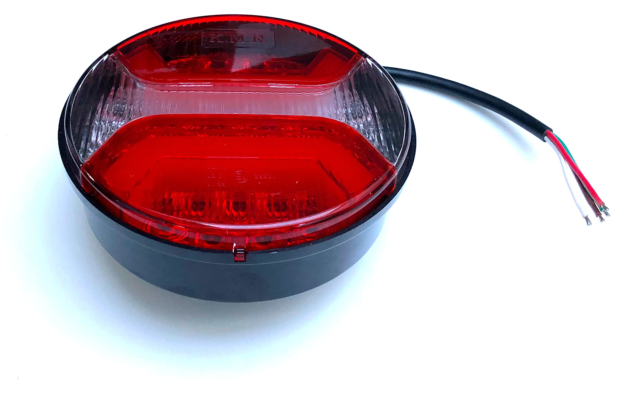 2x Fanale Posteriore LED Neon 3 Funzioni 12V 24V per Rimorchio, Caravan, Camion, Trattore – Stop, Freccia, Posizione – Omologato E9