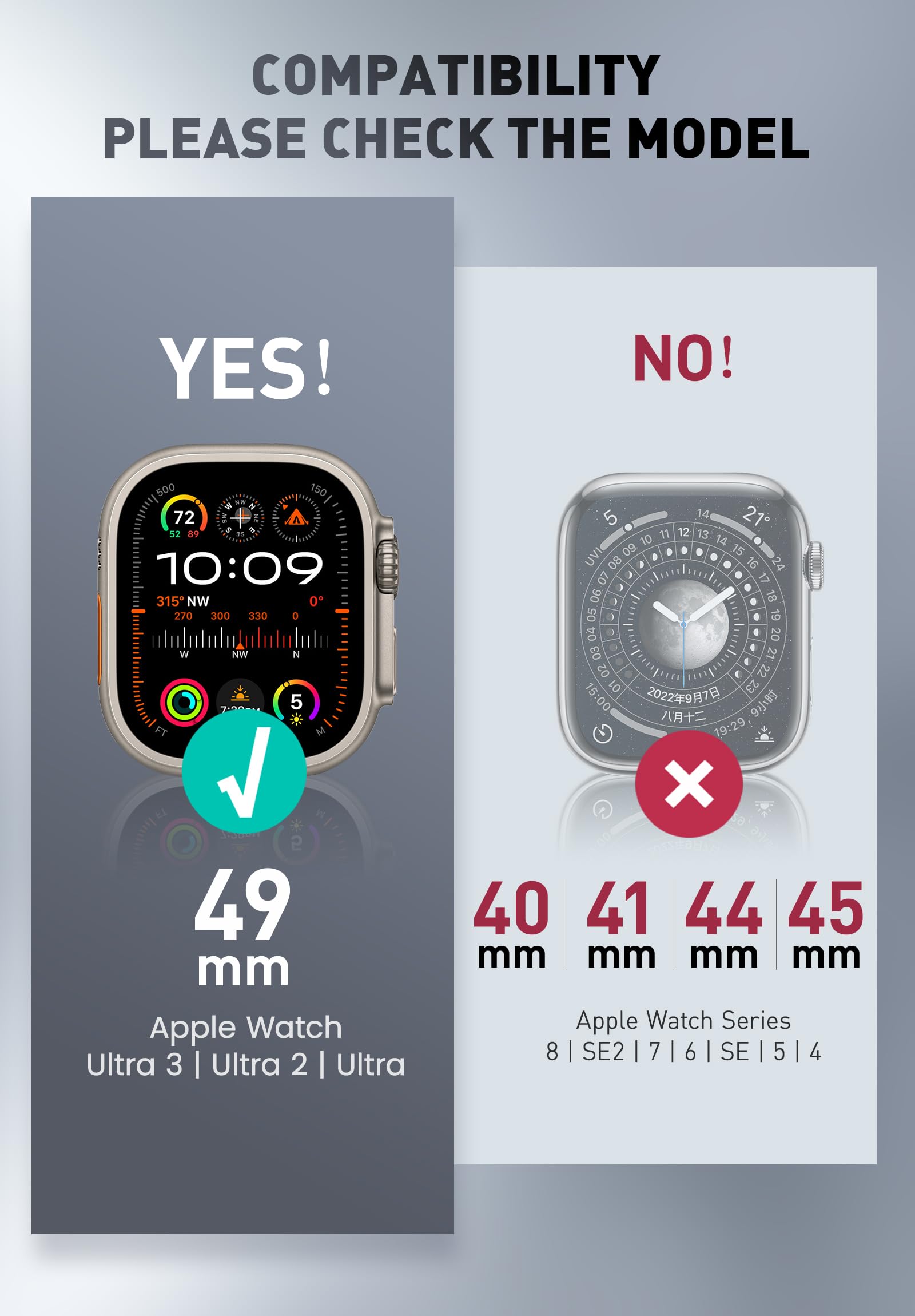 i-Blason for Apple Watch Ultra 3/2/1 Band 49mm with 2 Pack Bumper Cases [Built-in Tempered Glass Screen Protector], Sports Adjustable TPU iWatch Band for Apple Watch Ultra 3/2/1 [49mm], Black — Amazon image 2