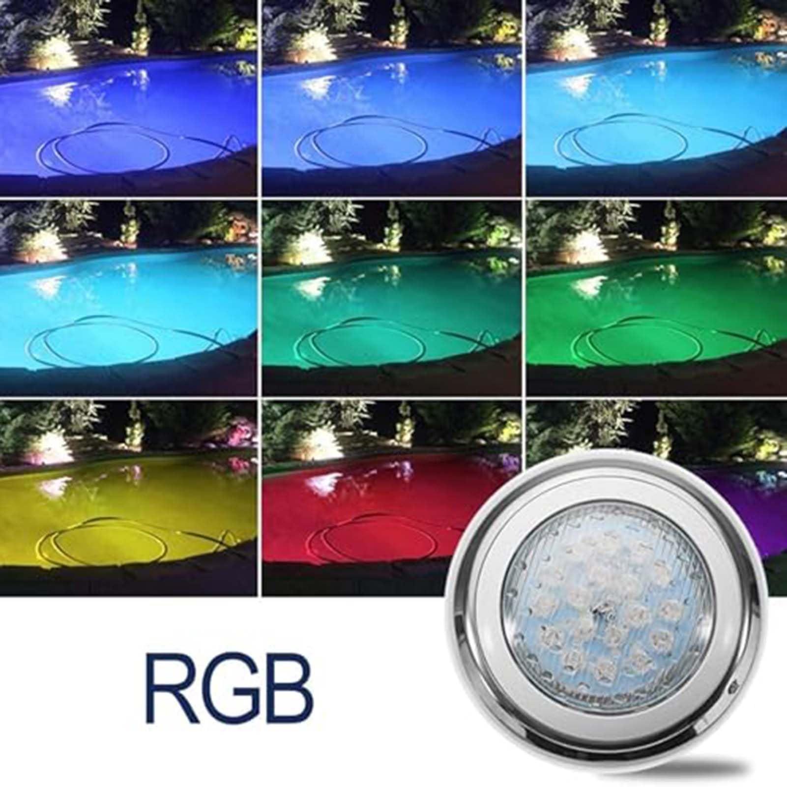 Tauchbare LED Teichleuchten IP68 Wasserdicht 12V Unterwasserleuchten mit Kabel 304 Edelstahl für Springbrunnen und Schwimmbäder