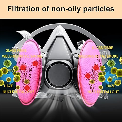 Miniatura 2 de Filtros de partículas 2097, 12 unidades (paquete de 6) de filtros avanzados con capa de carbón activado para respiradores 6000 6200 6800 7000 FF-4,