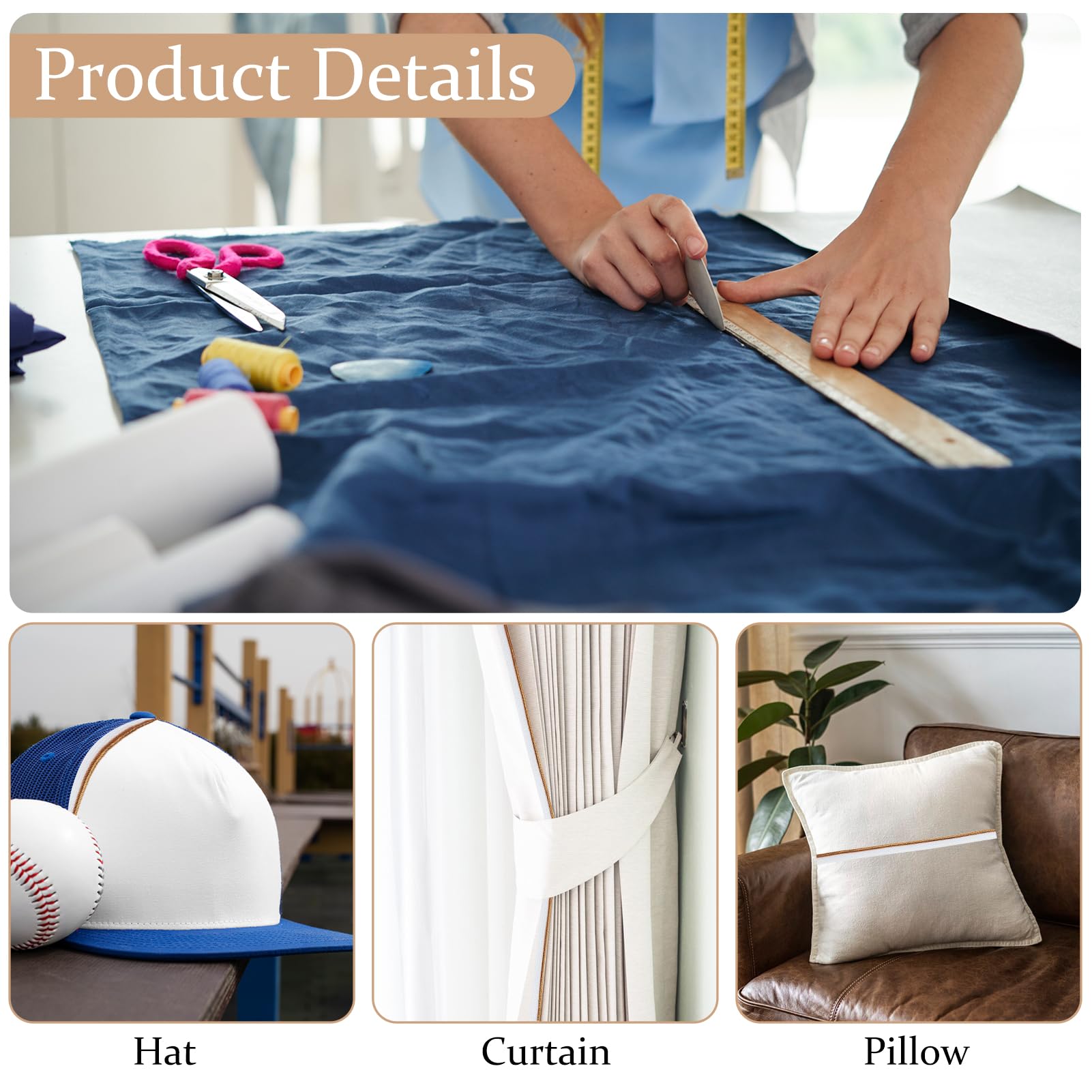 Ruban Passepoil Maxi Avec Cordon 11mm - 14 Couleurs Pour Couture Et Décoration