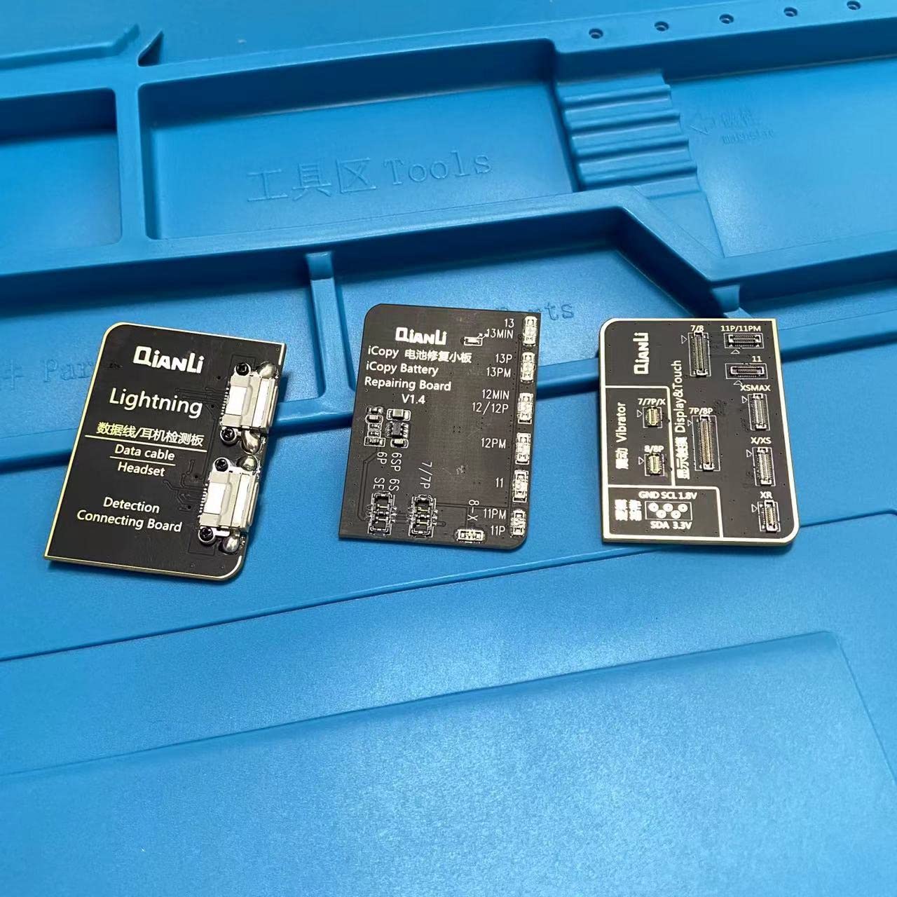 QIANLI iCopy Plus 2.2 Lastest Version for iPhone 7/8/X/XR/XS/XSMAX/11/12/13 Pro/13Pro Max LCD/Vibrator Transfer EEPROM Programmer & Battery/Lighting Board Repair Maintenance WYLIE 9 in 1