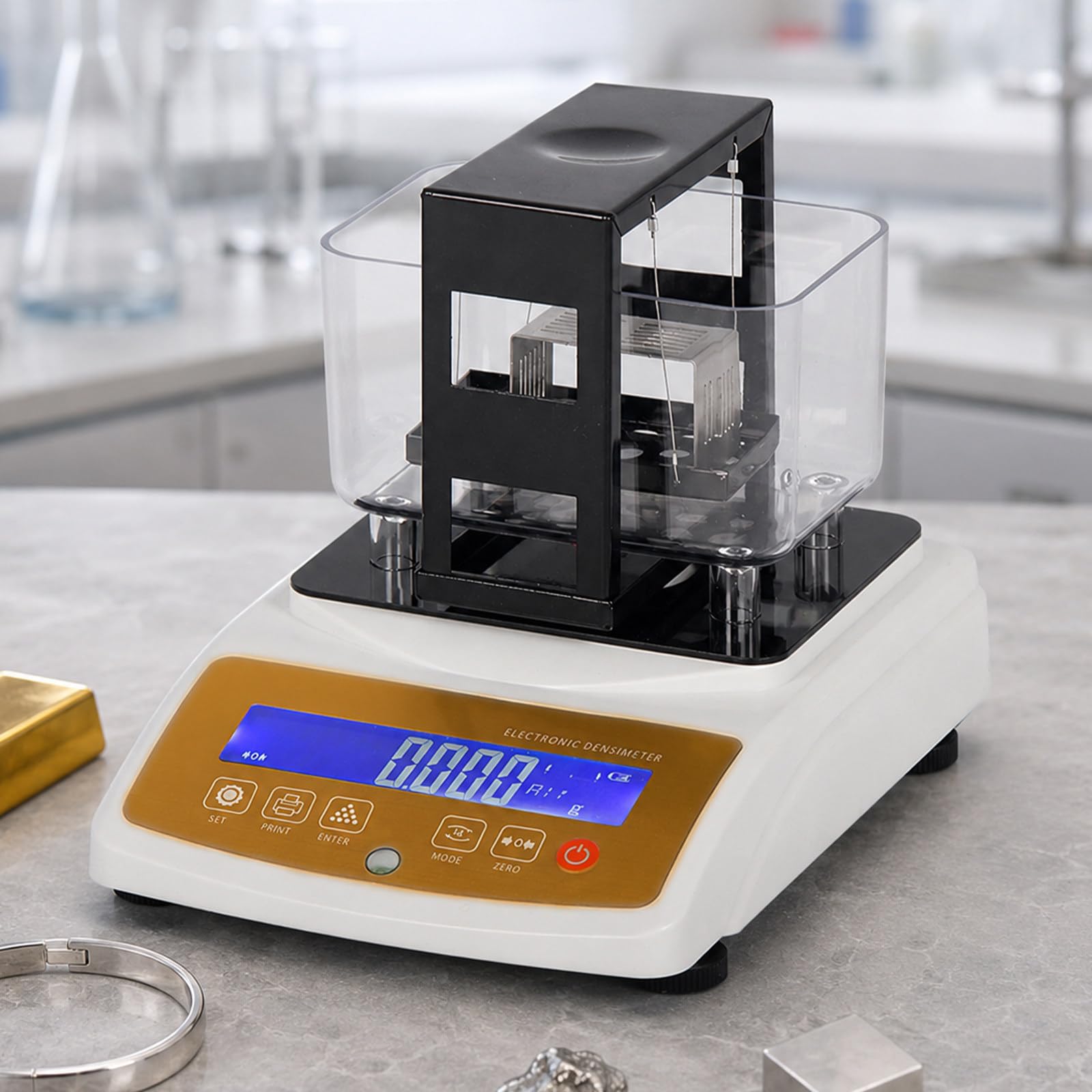 Lilishangmao Multicolor Gold Purity Content Detector,Rechargeable Precious Metals Testing Machine With Printer Interface,Gold K Value Tester For Jewelers,Pawnbrokers,Laboratories,Non-Destructive Detection 200K