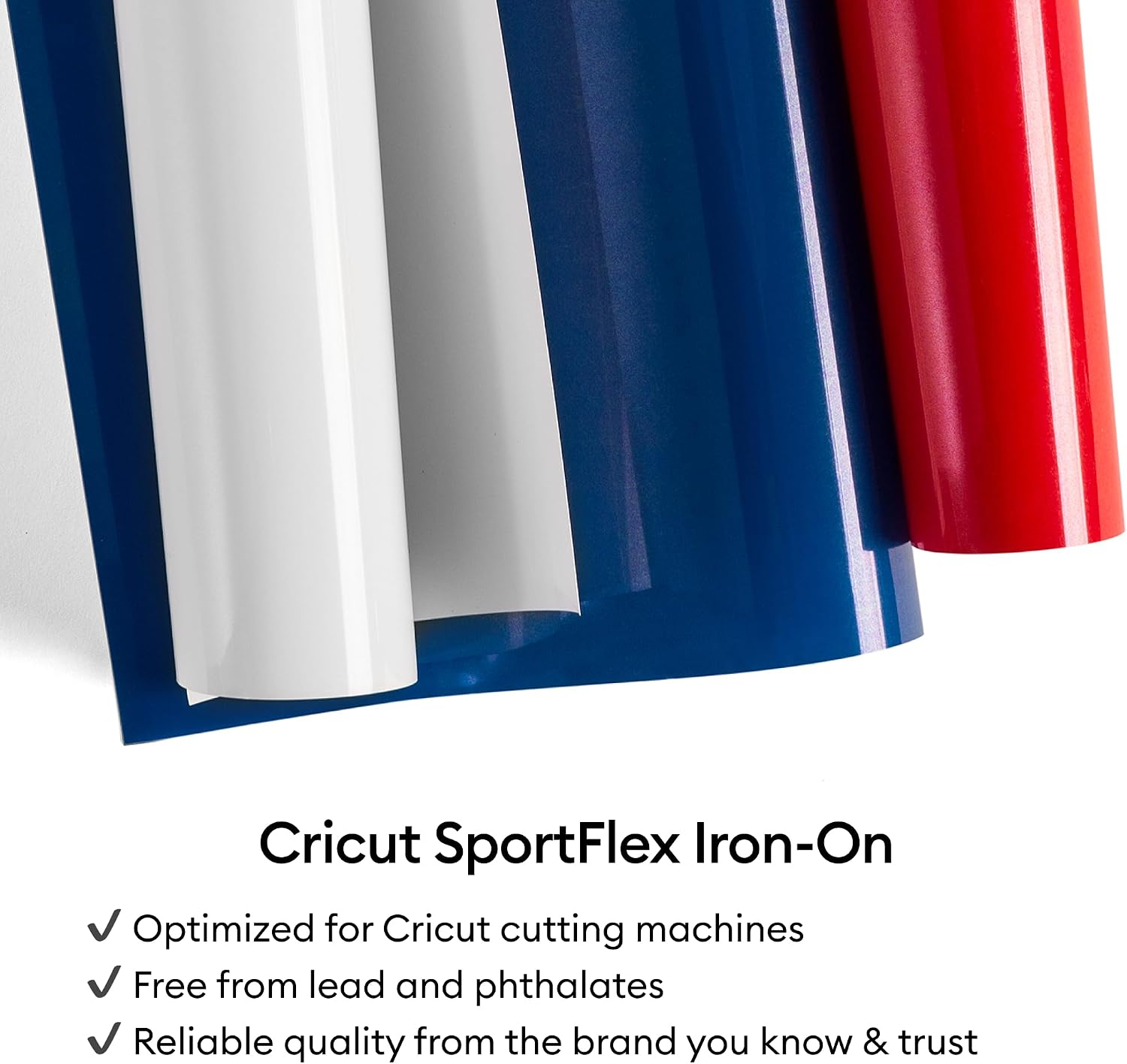 Cricut® SportFlex Iron-On, White (5 ft) - HTV Heat Transfer Vinyl for Sportswear