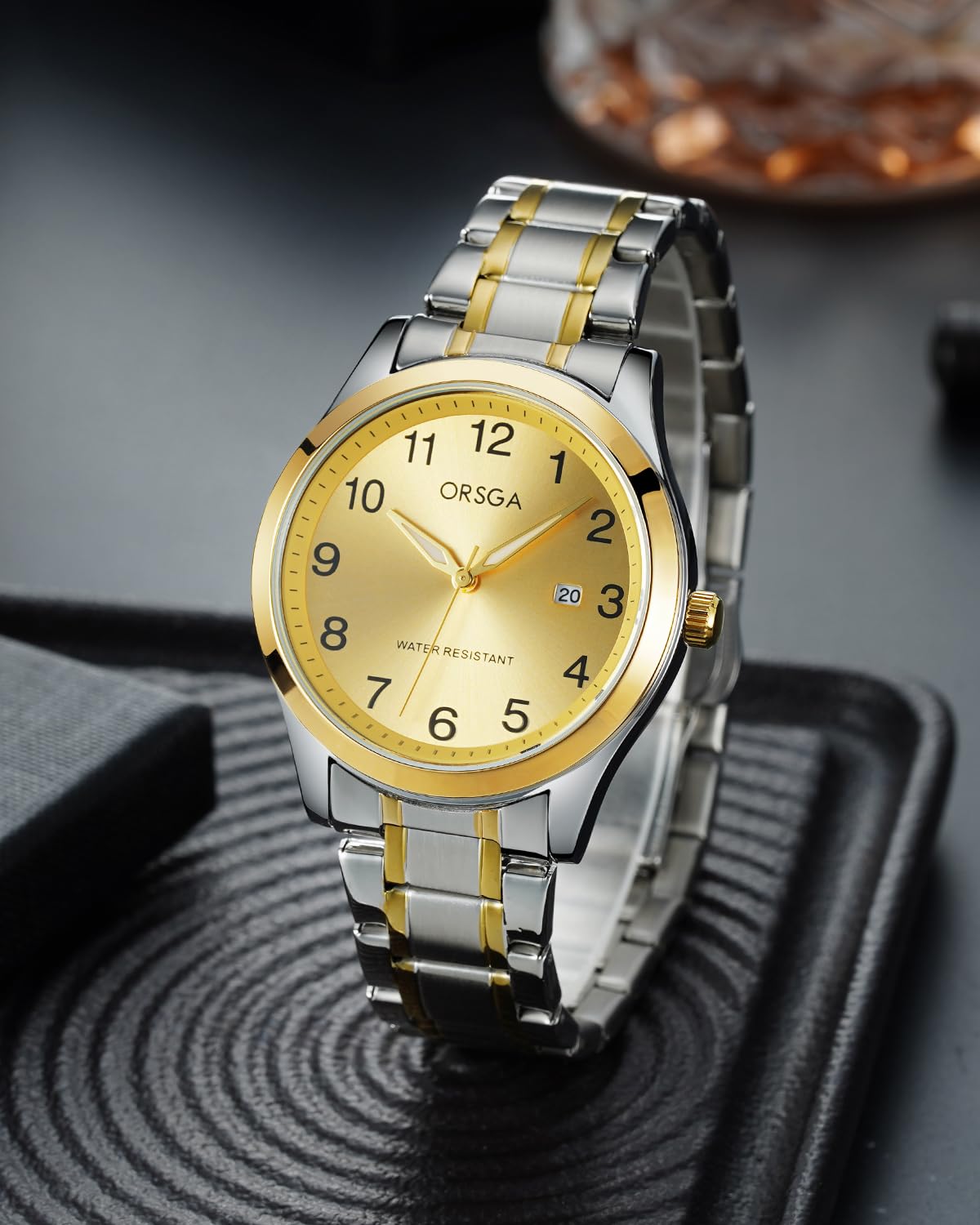 CIVO Orologio Uomo Acciaio Analogico Orologio da Polso Elegante Data Impermeable Luminoso Orologio da Uomo Classico Business Quarzo Orologi, Regalo Uomo